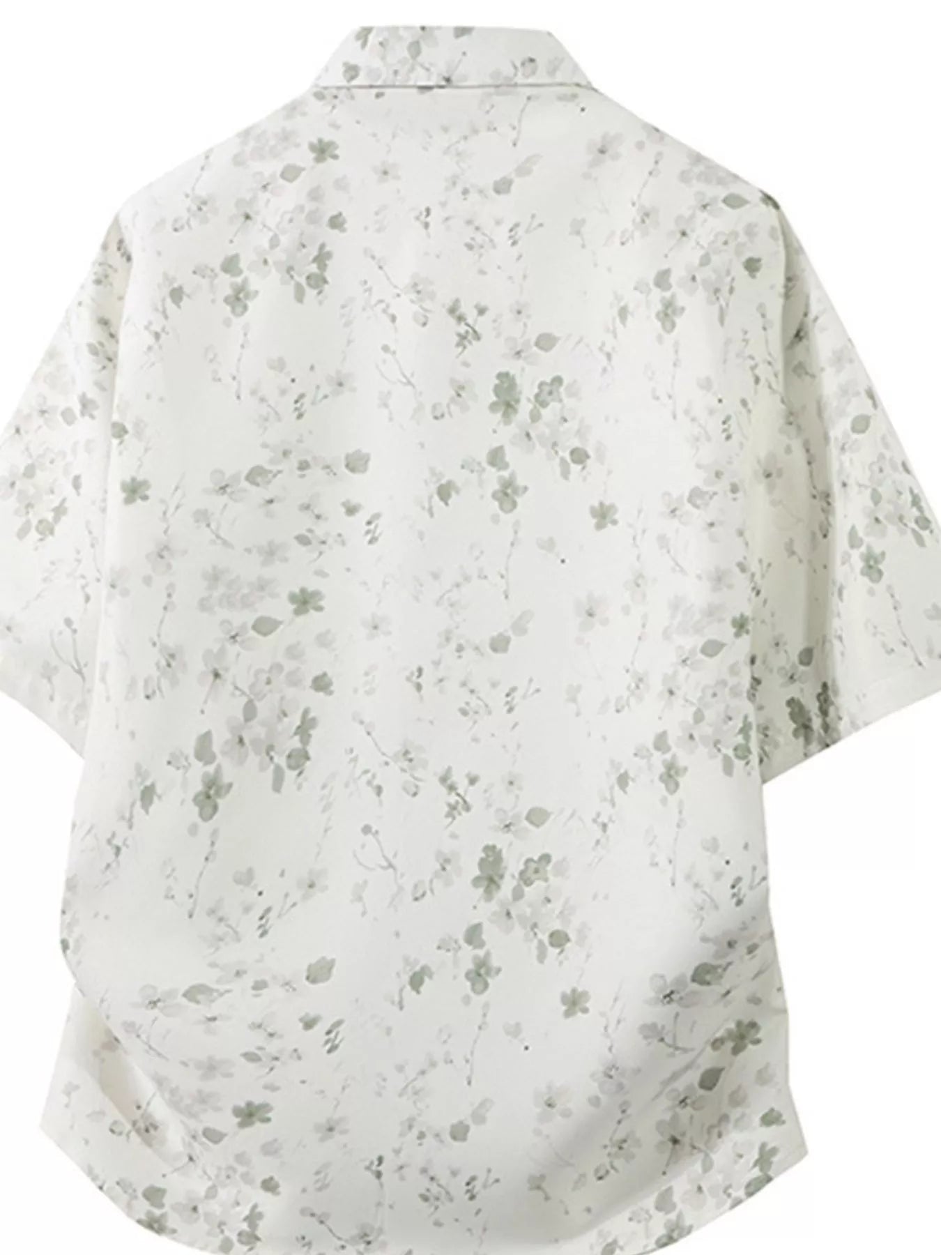 Men's Plus Size Tropical Print Short Sleeve Casual Shirt