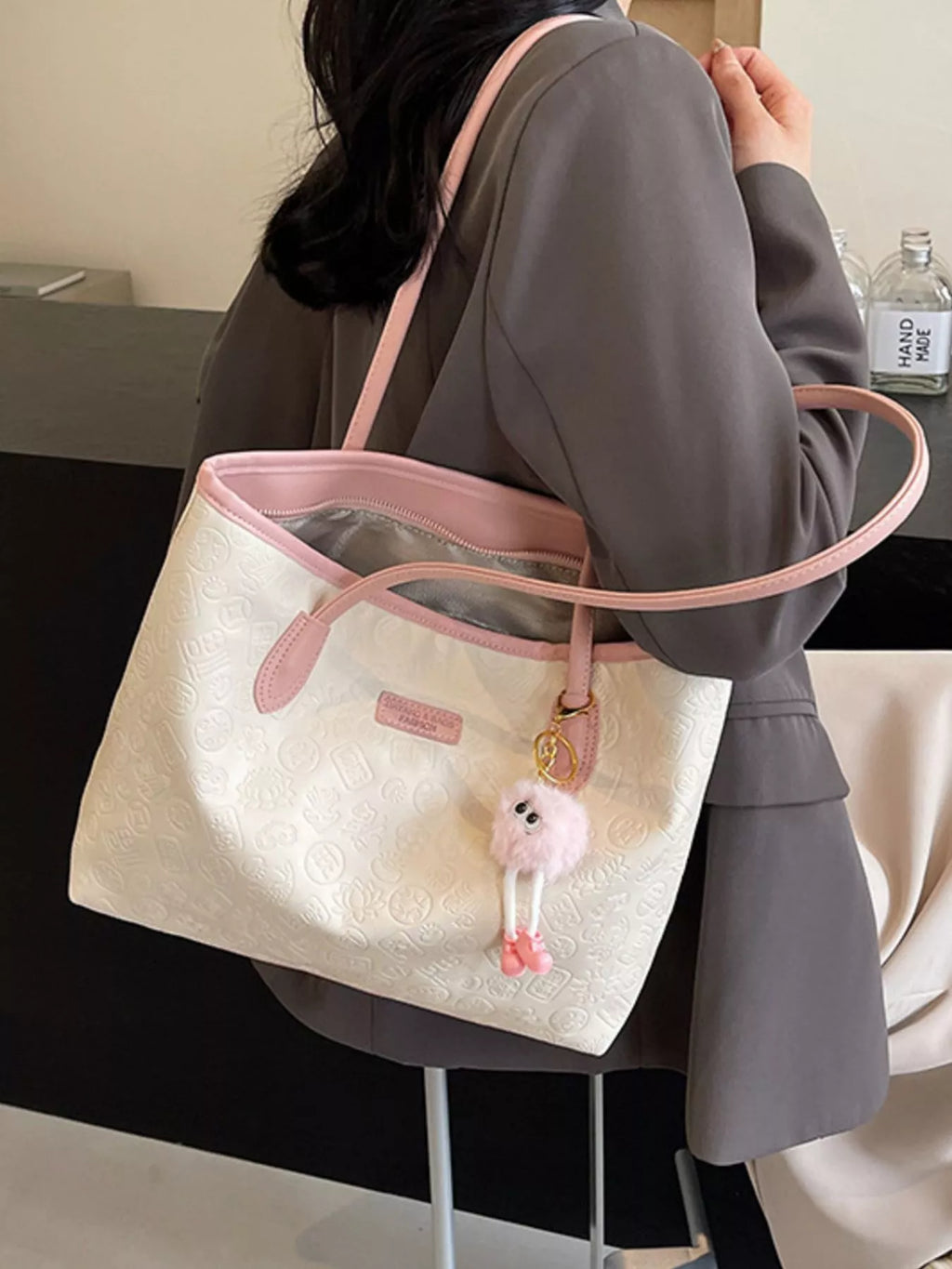 Embossed Pattern Shoulder Bag