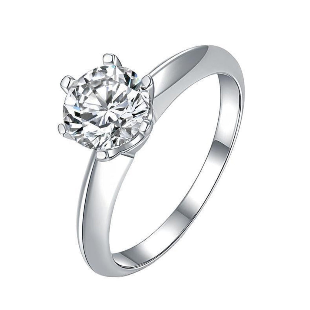 1 Carat Moissanite 925 Sterling Silver Ring