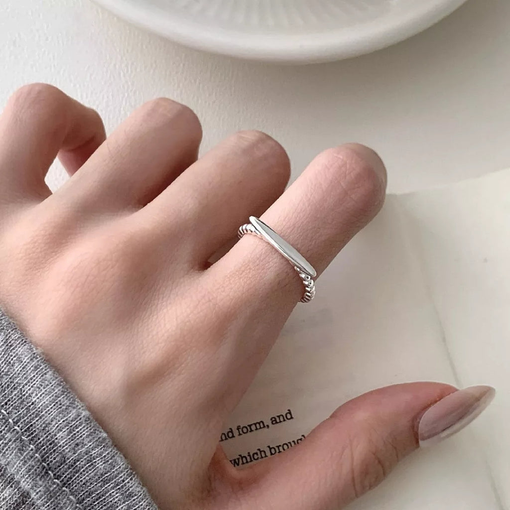 925 Sterling Silver Geometric Ring