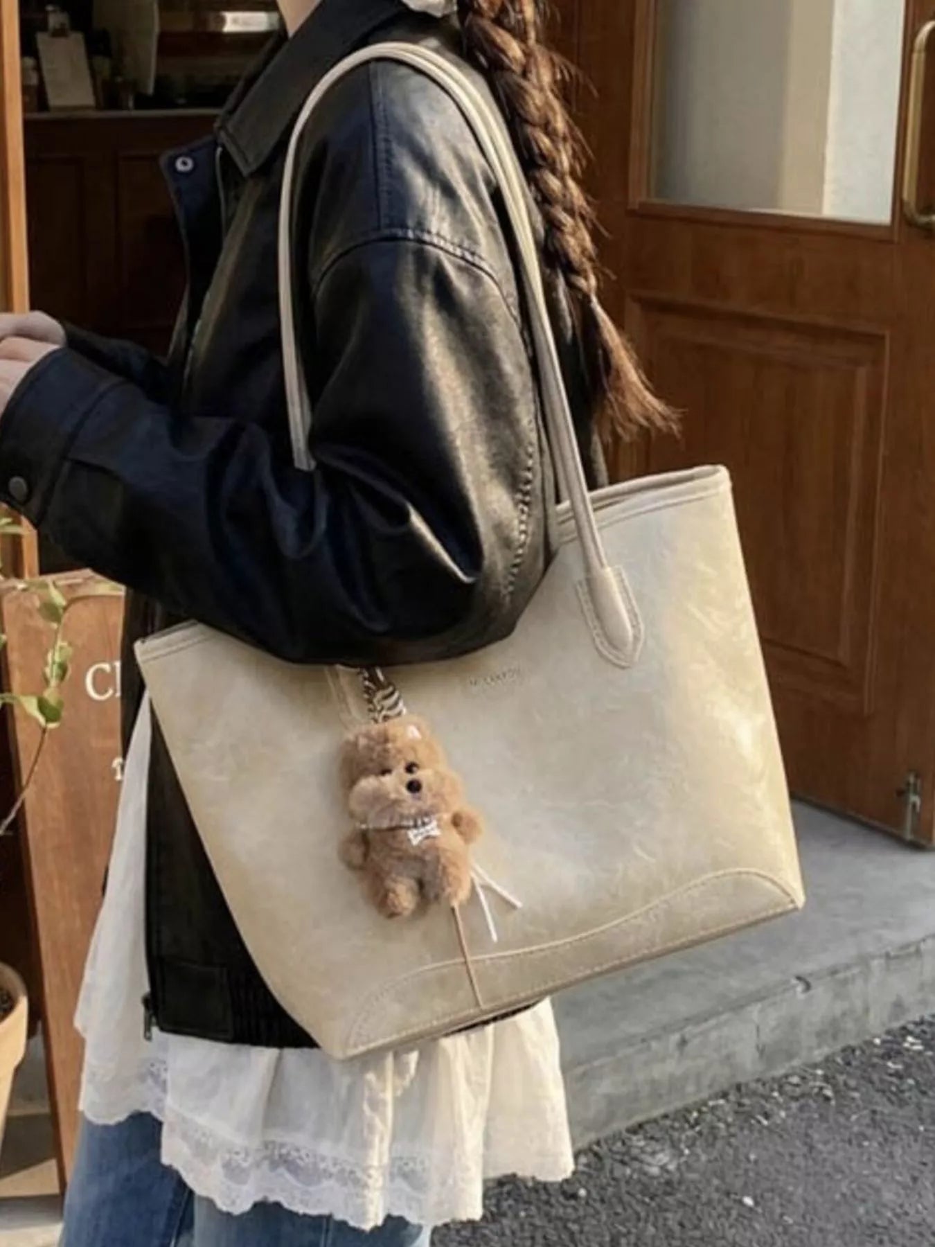 Teddy Bear Charm Tote Bag