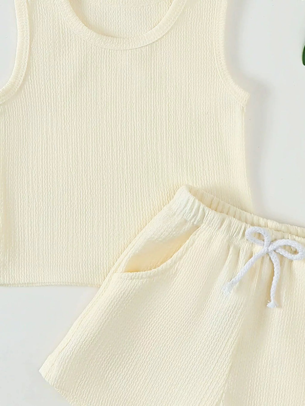 Children's Solid Color Tank and Shorts Set