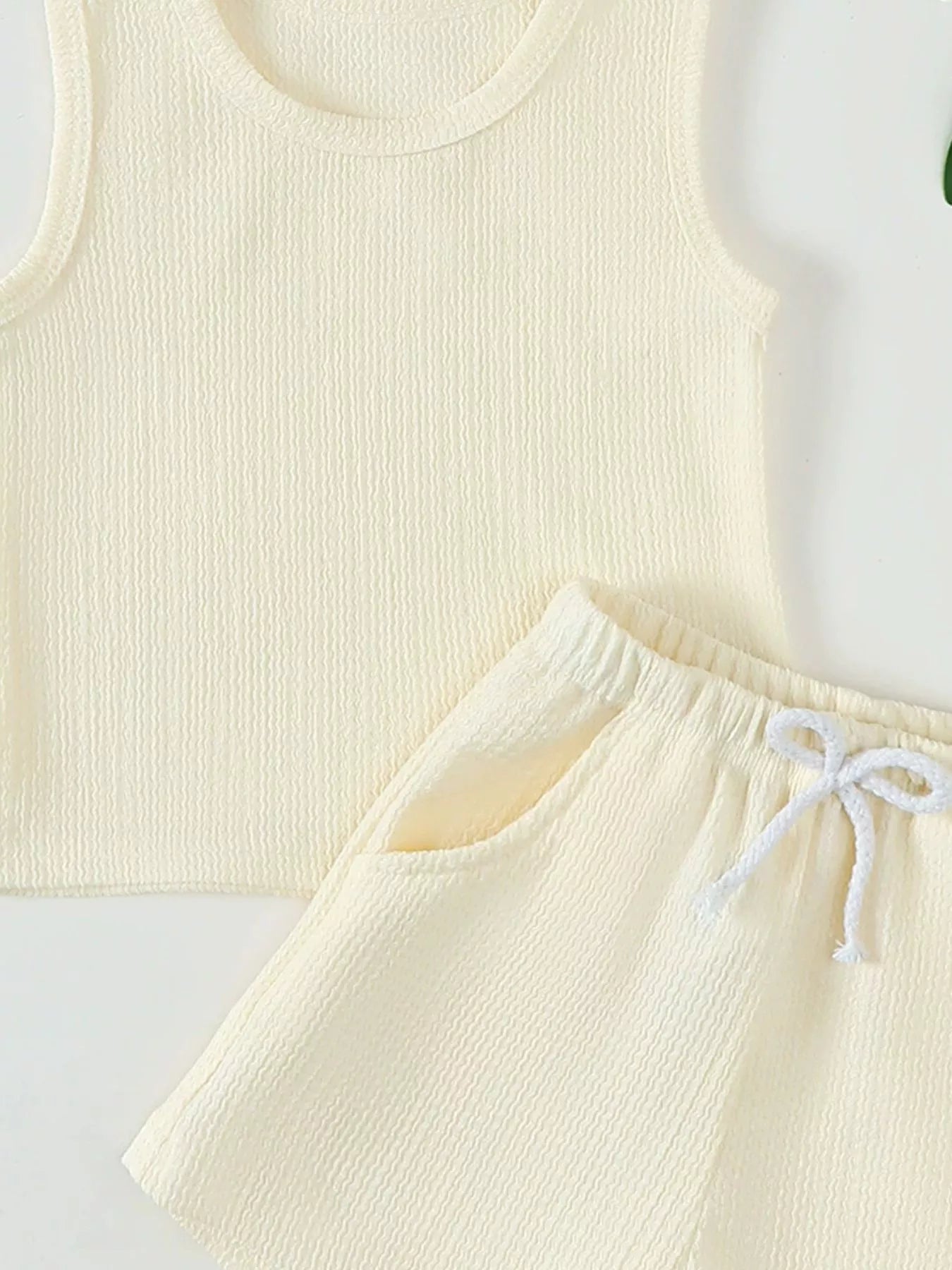 Children's Solid Color Tank and Shorts Set