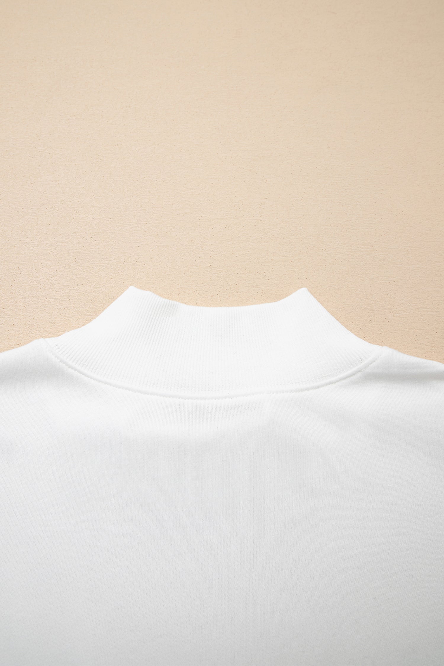 Solid Mock Neck Cap Sleeve Oversized Top
