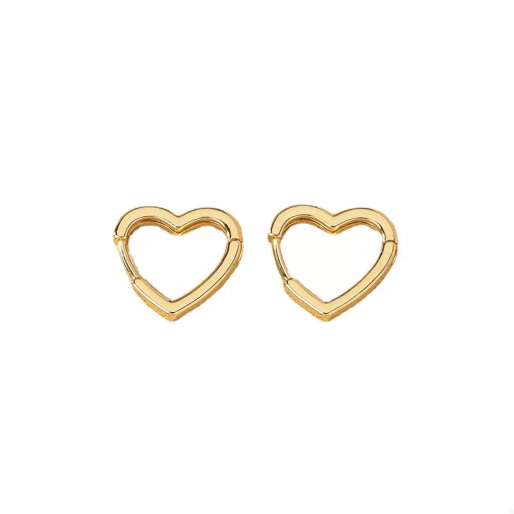 Alloy Heart Shape Hoop Earrings