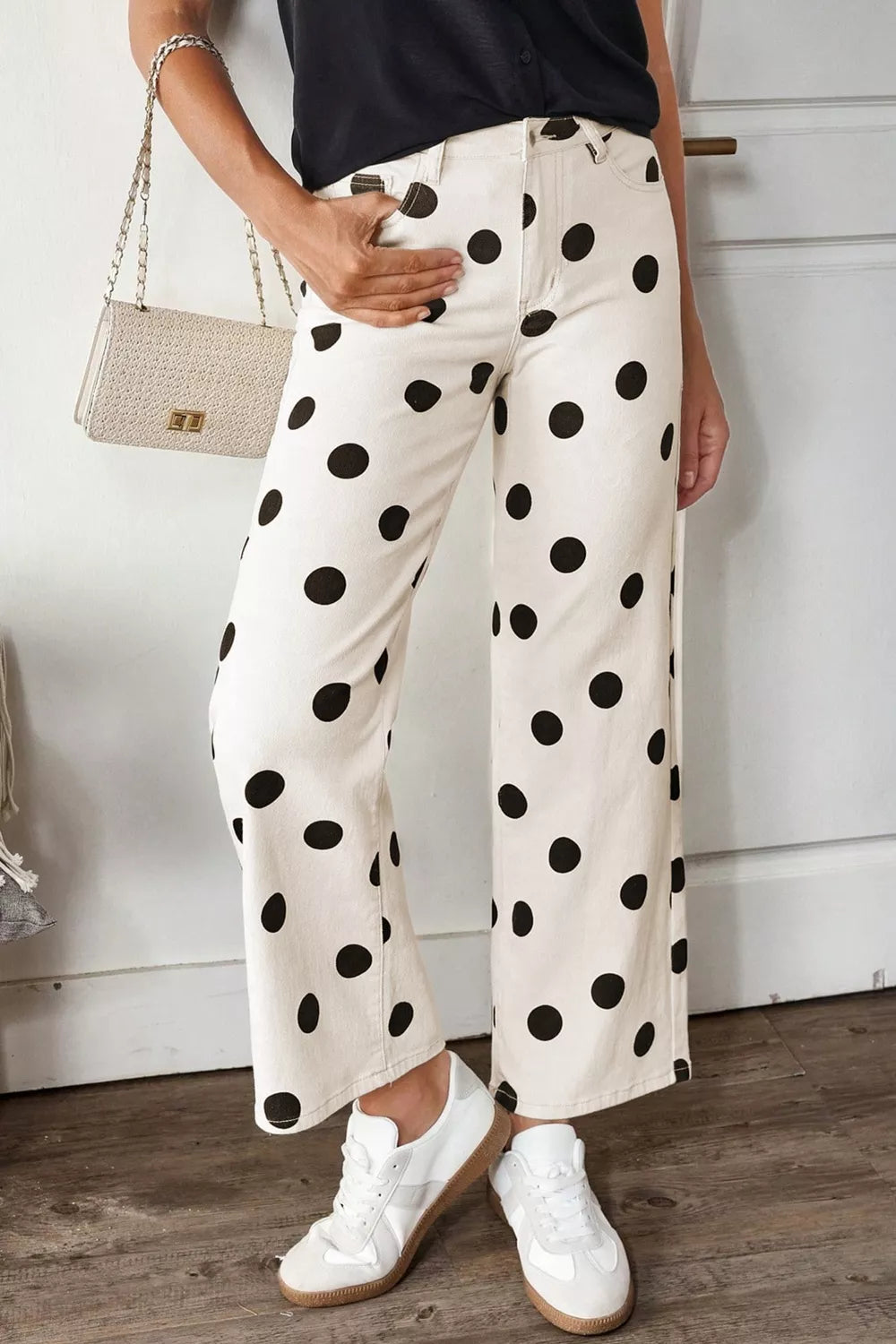 Polka Dot Loose Fit Jeans
