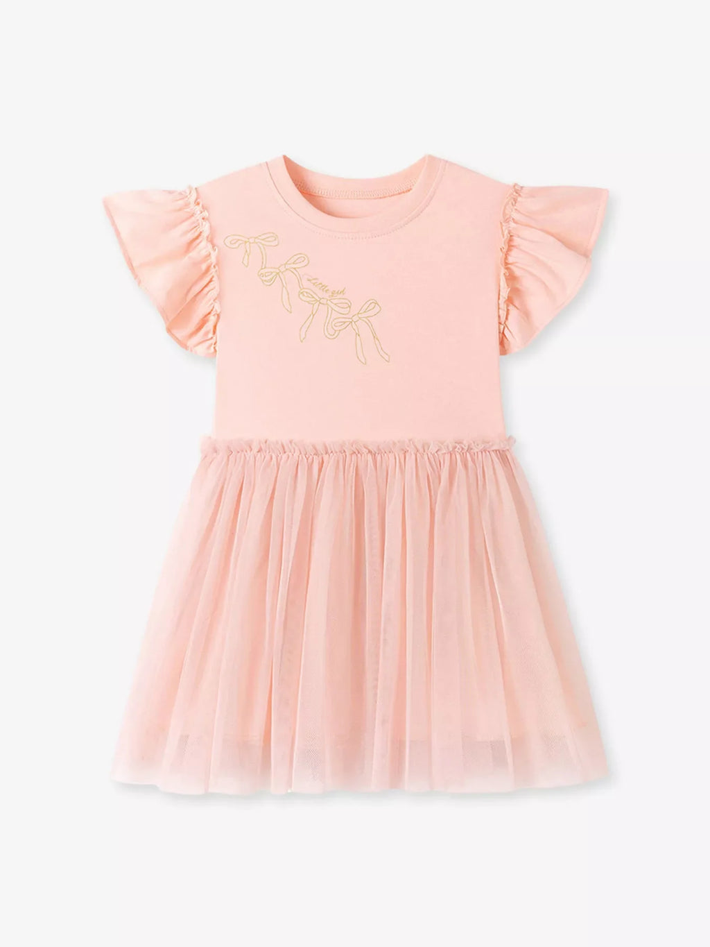 Children's Ruffle Sleeve Tulle Dress