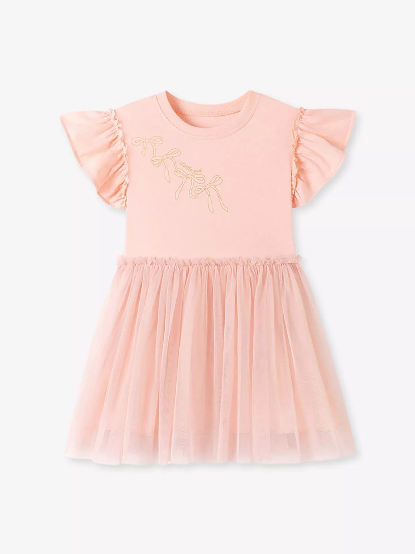Children's Ruffle Sleeve Tulle Dress