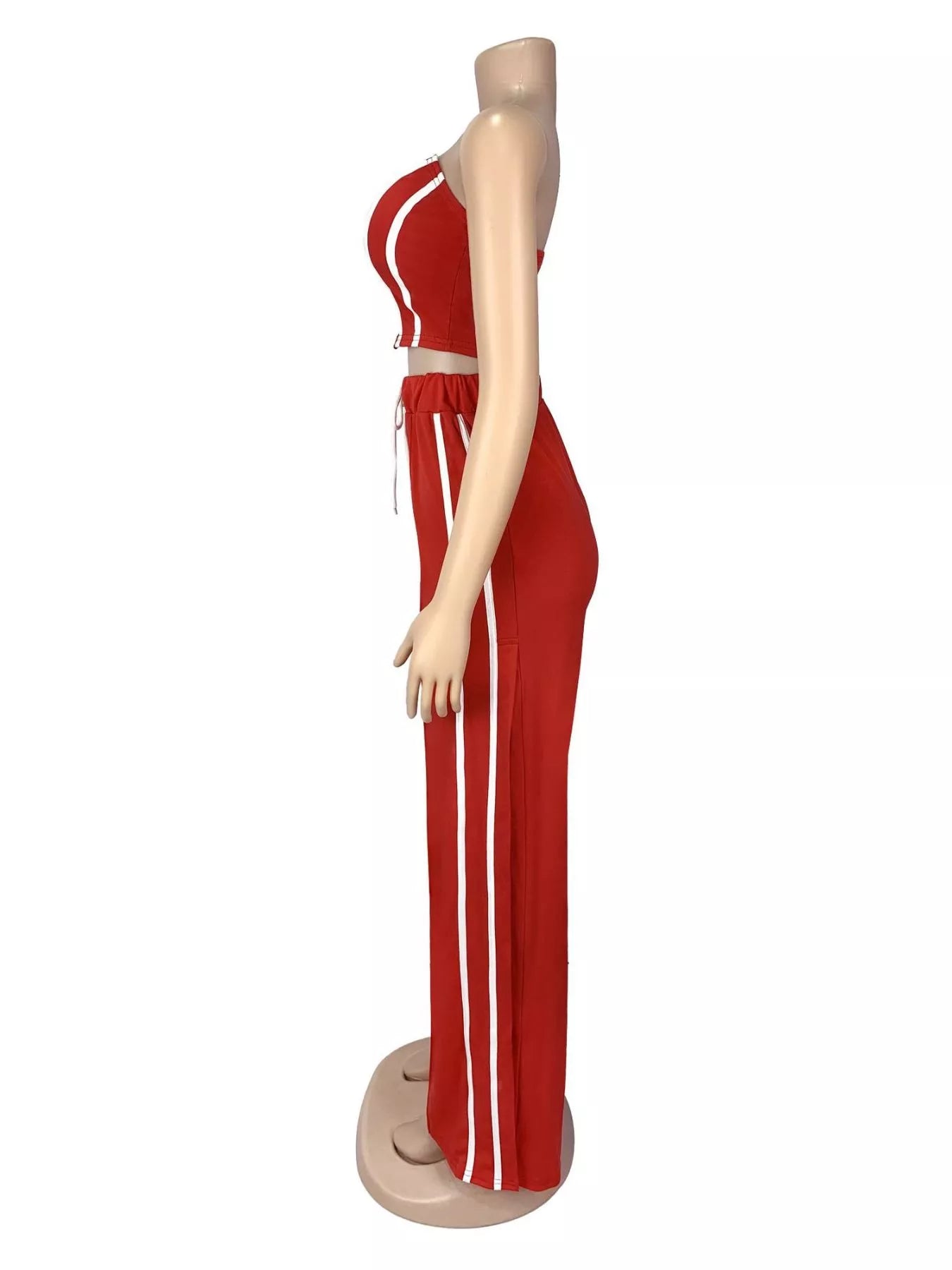 Sleeveless Tube Top and Wide Leg Pants Set