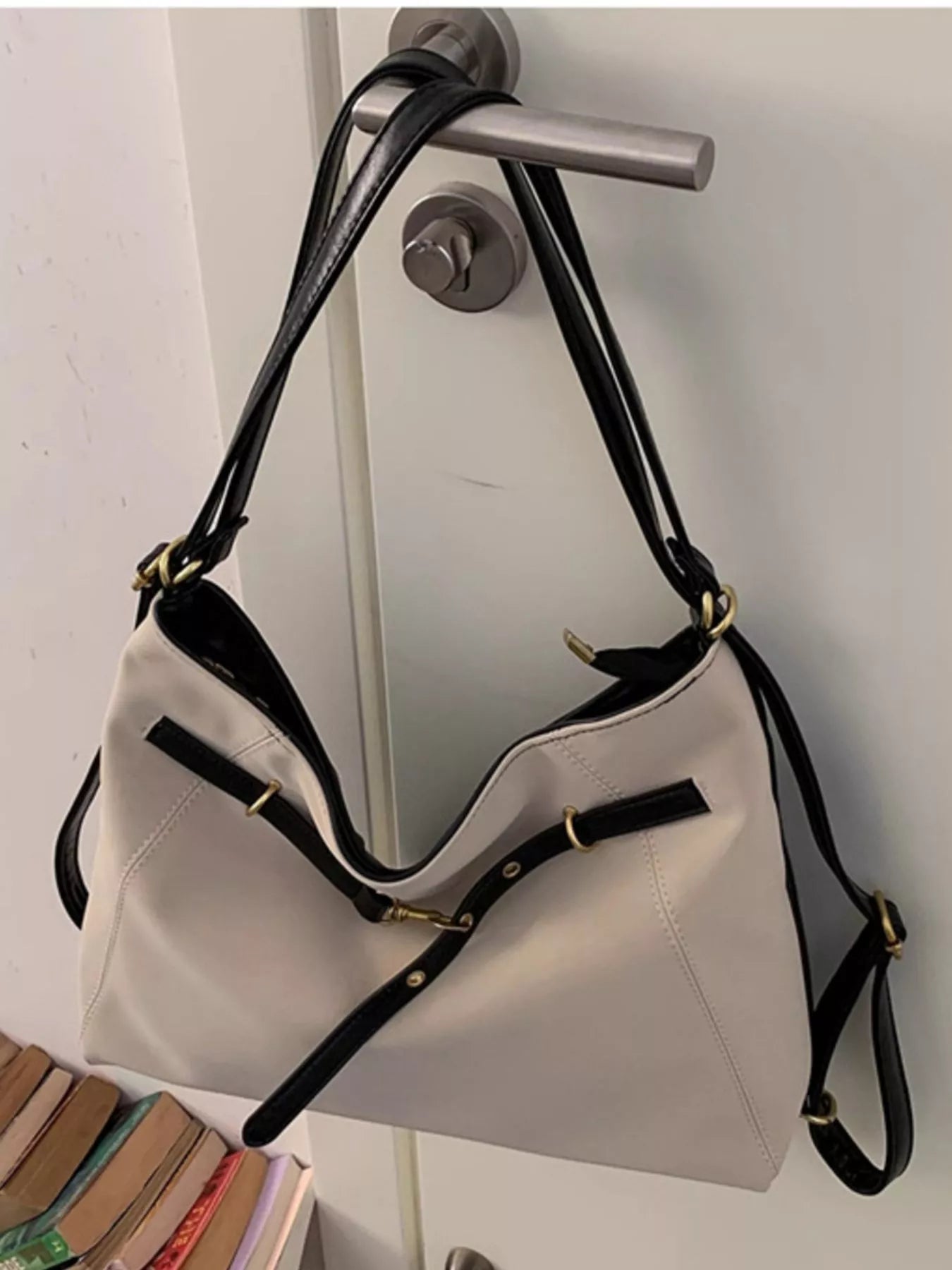 Buckle Decor Shoulder Bag