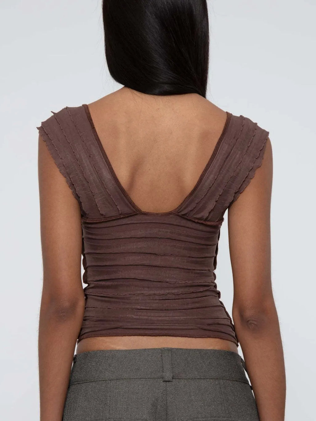 Ruched Solid Tank
