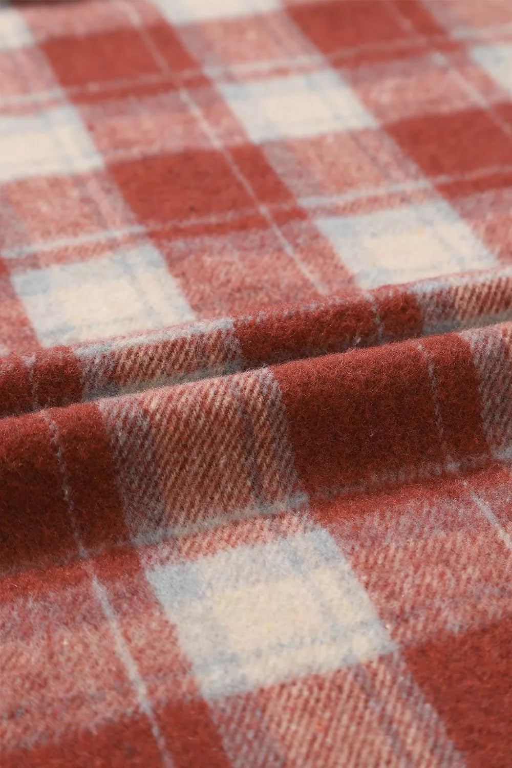 Fleece Lined Plaid Hooded Jacket