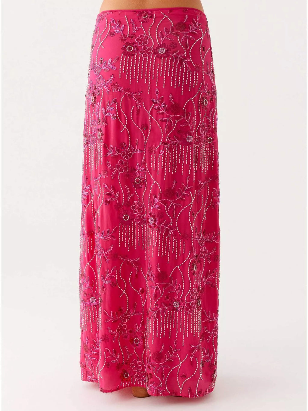 Sequin Embroidered Maxi Skirt