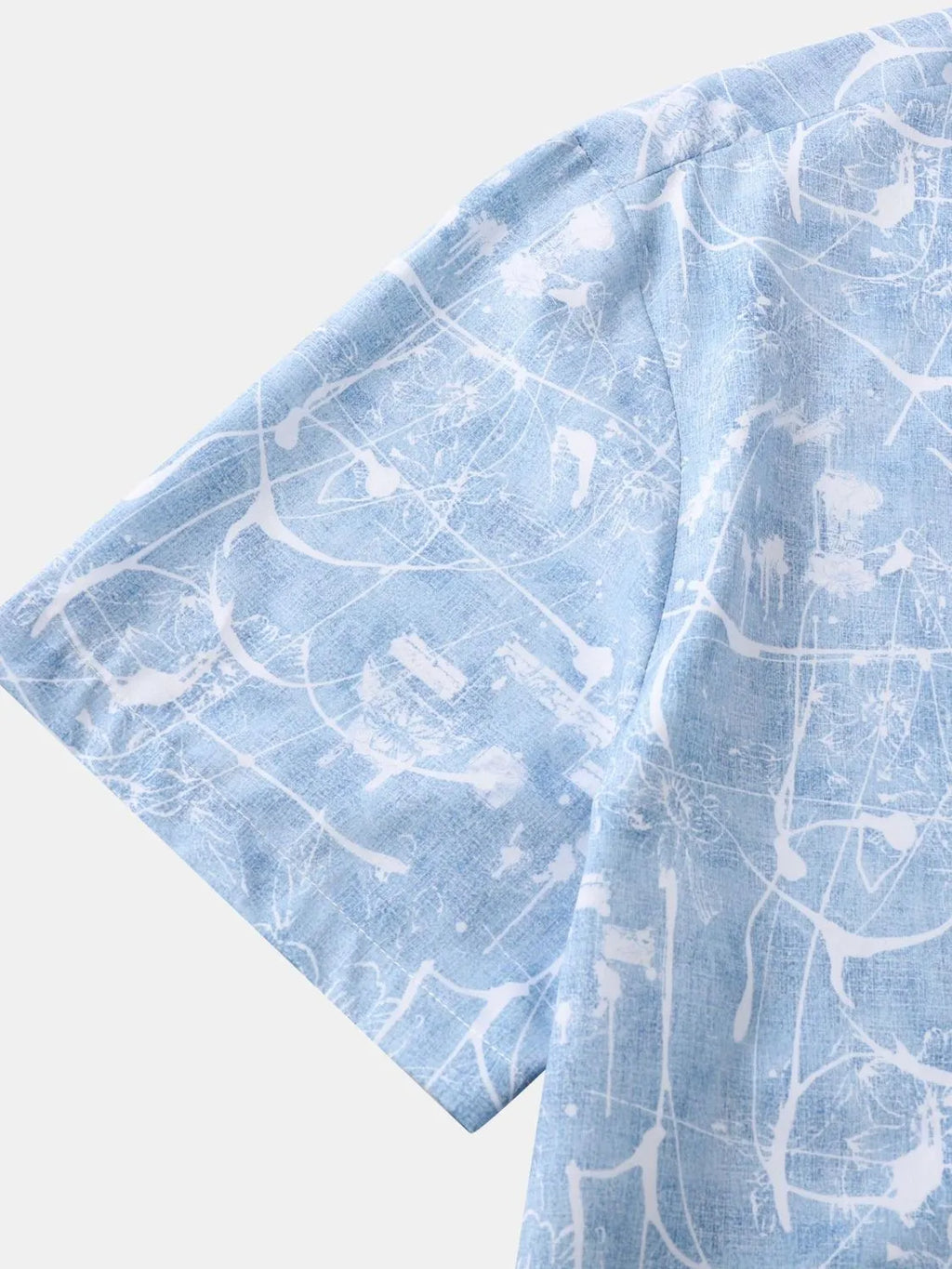 Men's Printed Short Sleeve Button Down Shirt