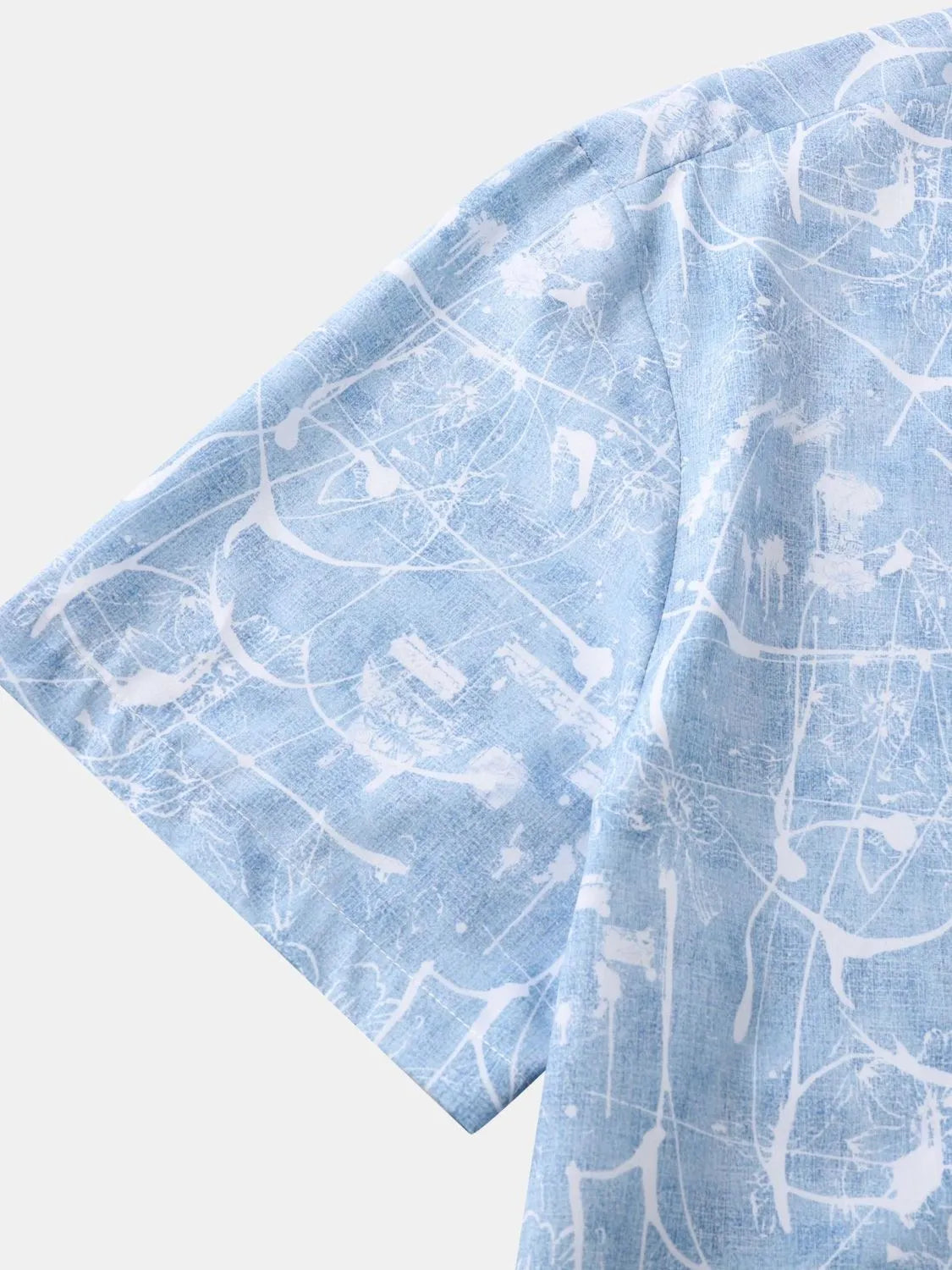 Men's Printed Short Sleeve Button Down Shirt