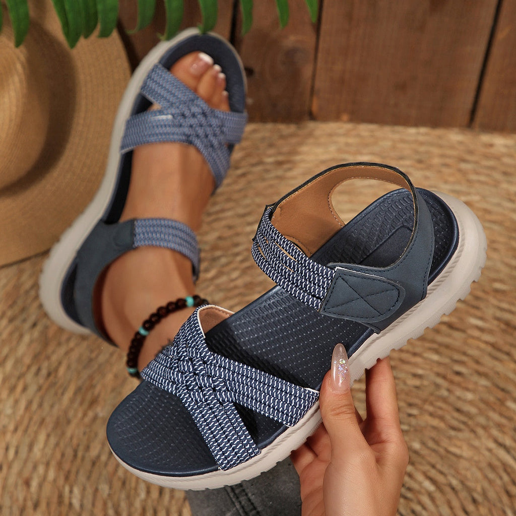 Open Toe Woven Strap Sandals
