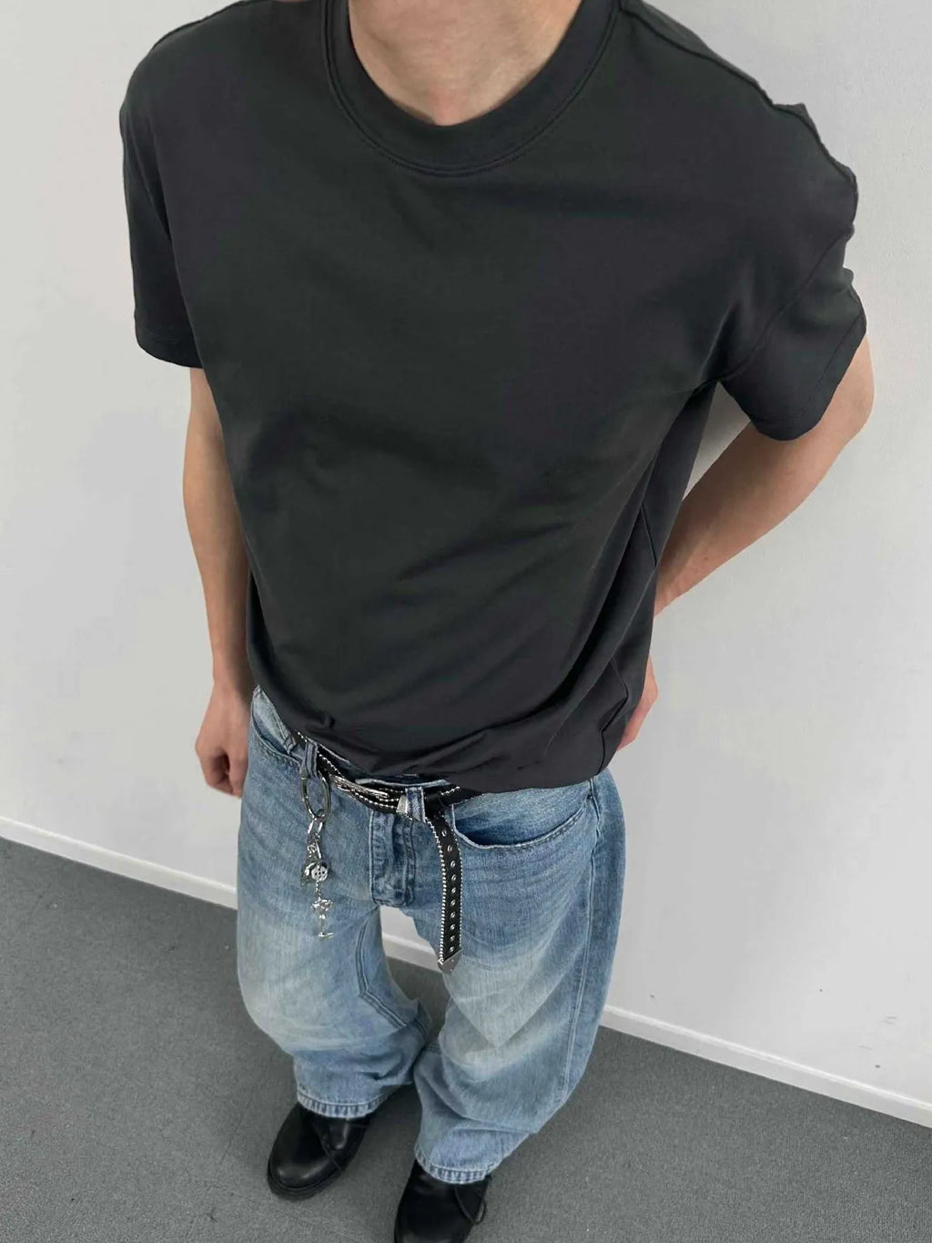 Men's Solid Color Casual T-Shirt