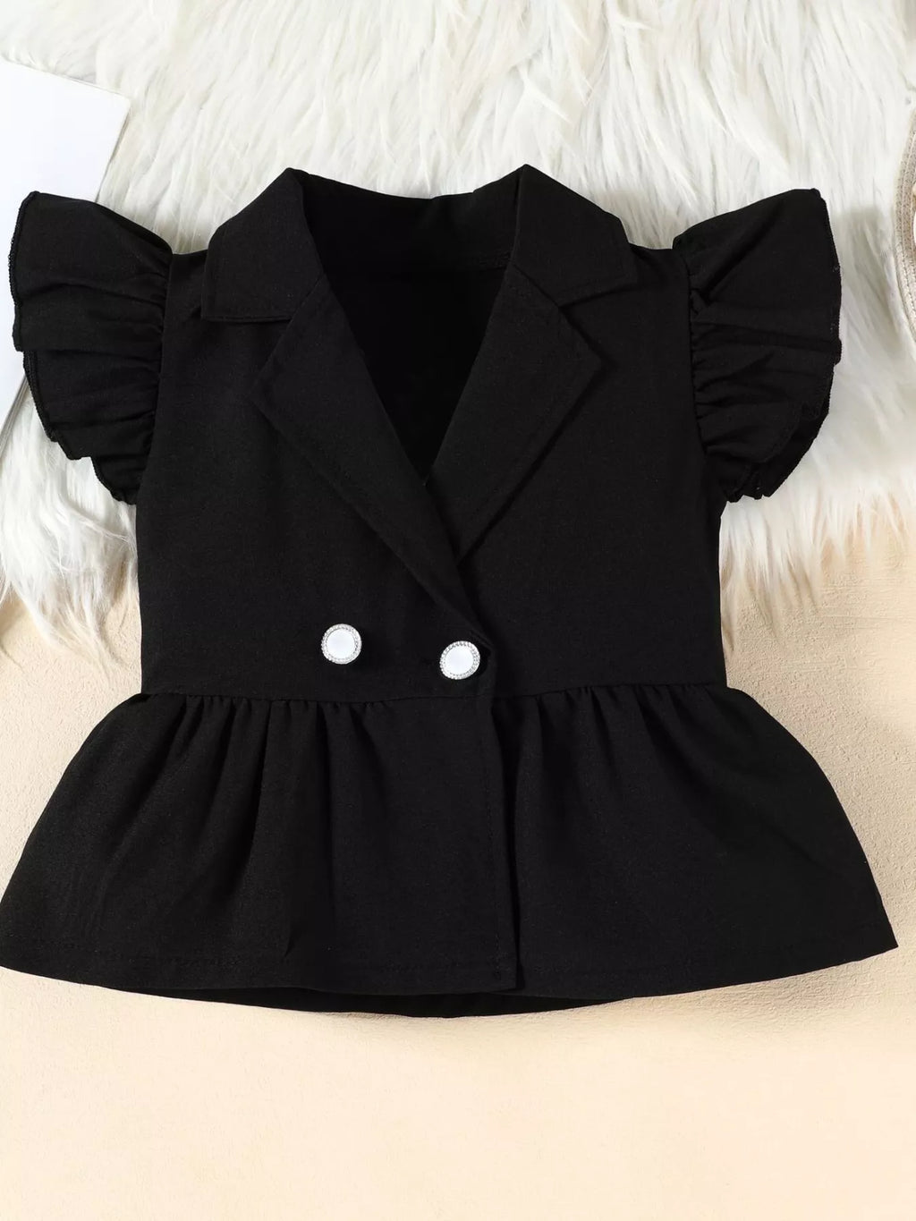 Children's Cami & Ruffle Sleeve Top & Wide Leg Pants Set