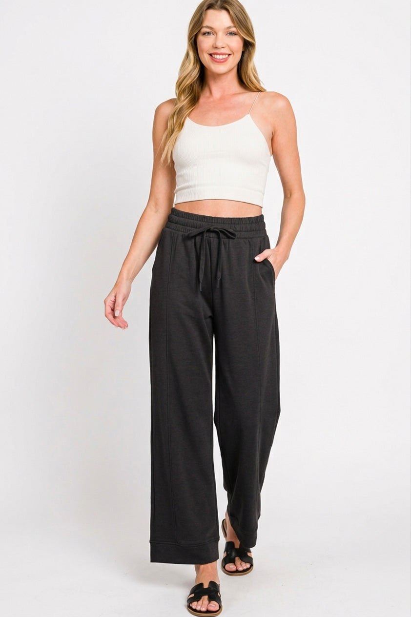 Zenana Scuba Drawstring Pants