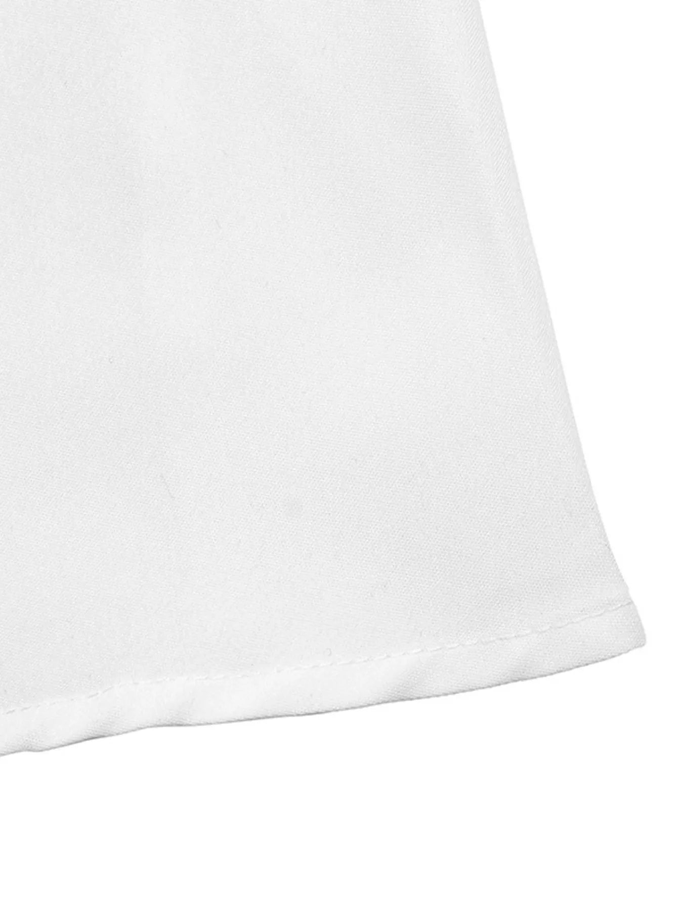 Contrast Bow Sleeveless Shirt Dress