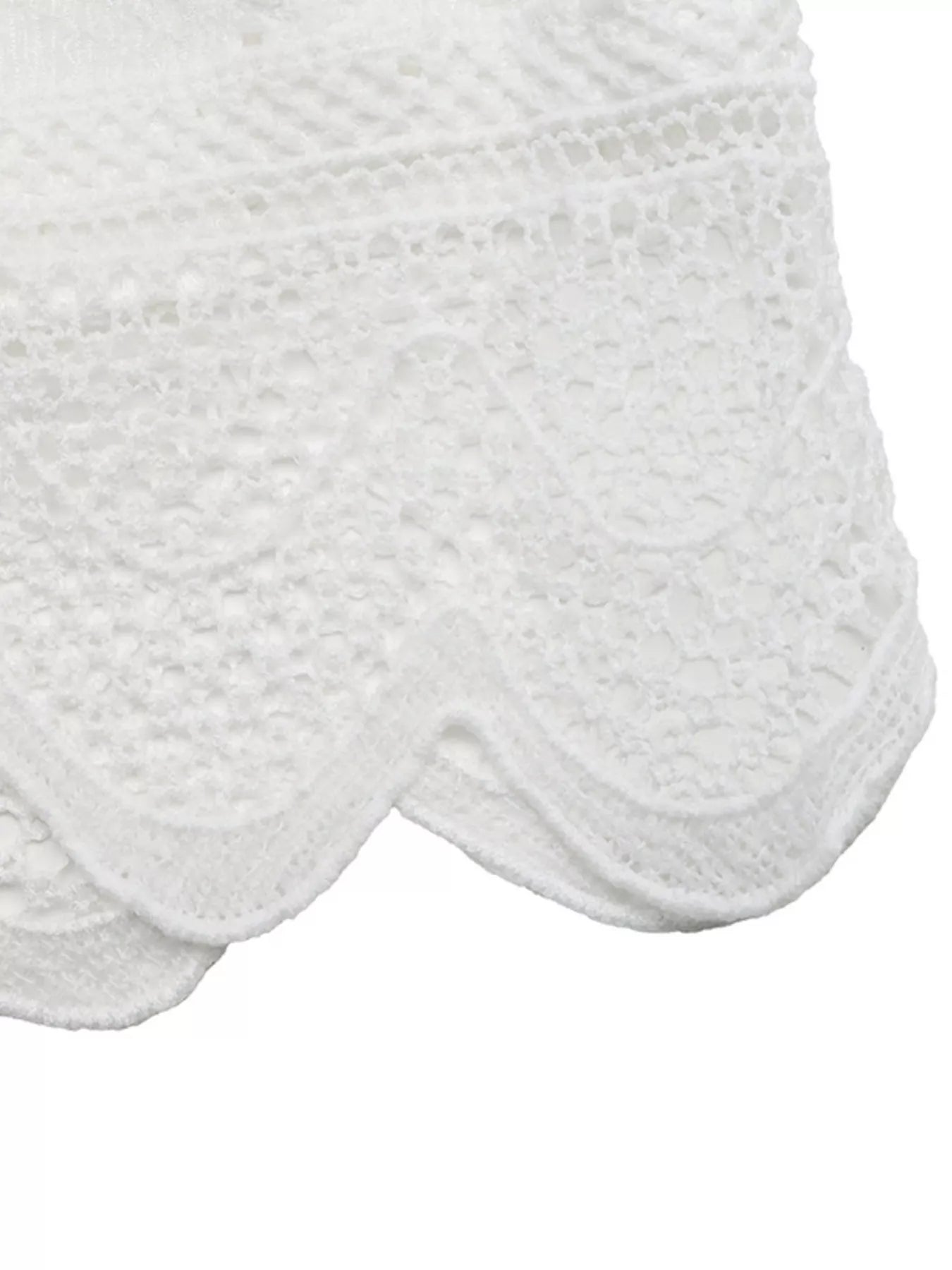 Lace Detail Ruffle Sleeve Button Up Shirt
