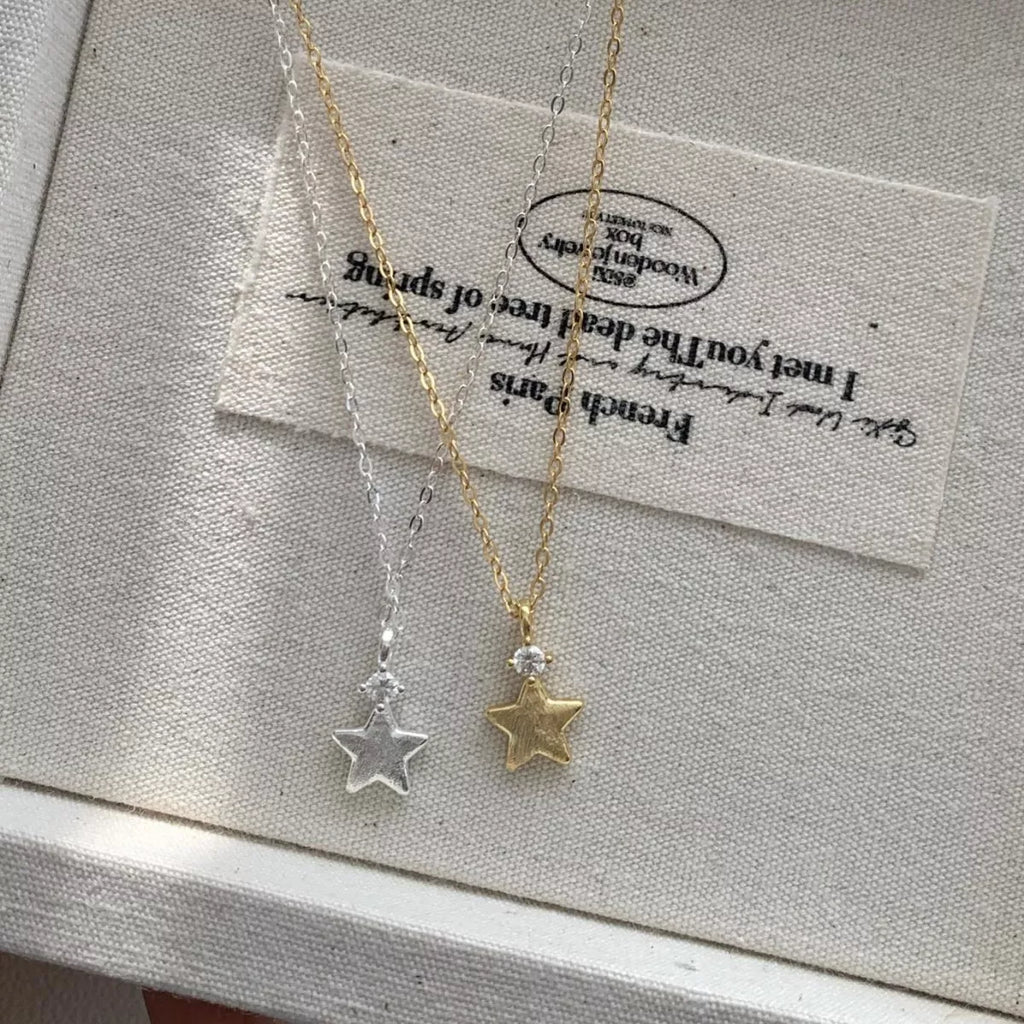 925 Sterling Silver Star Pendant Necklace