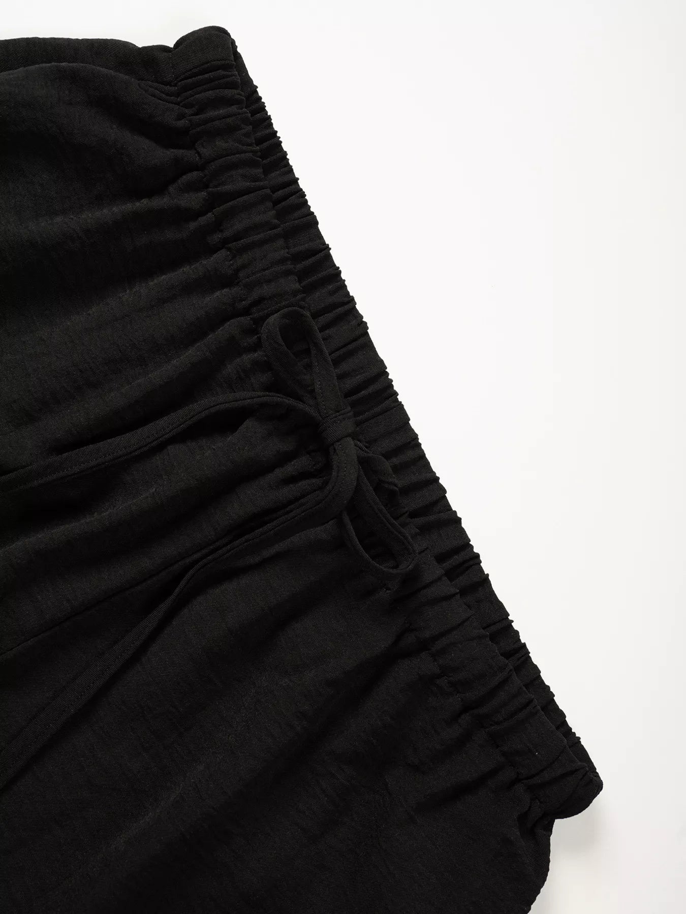 Drawstring Wide Leg Pants