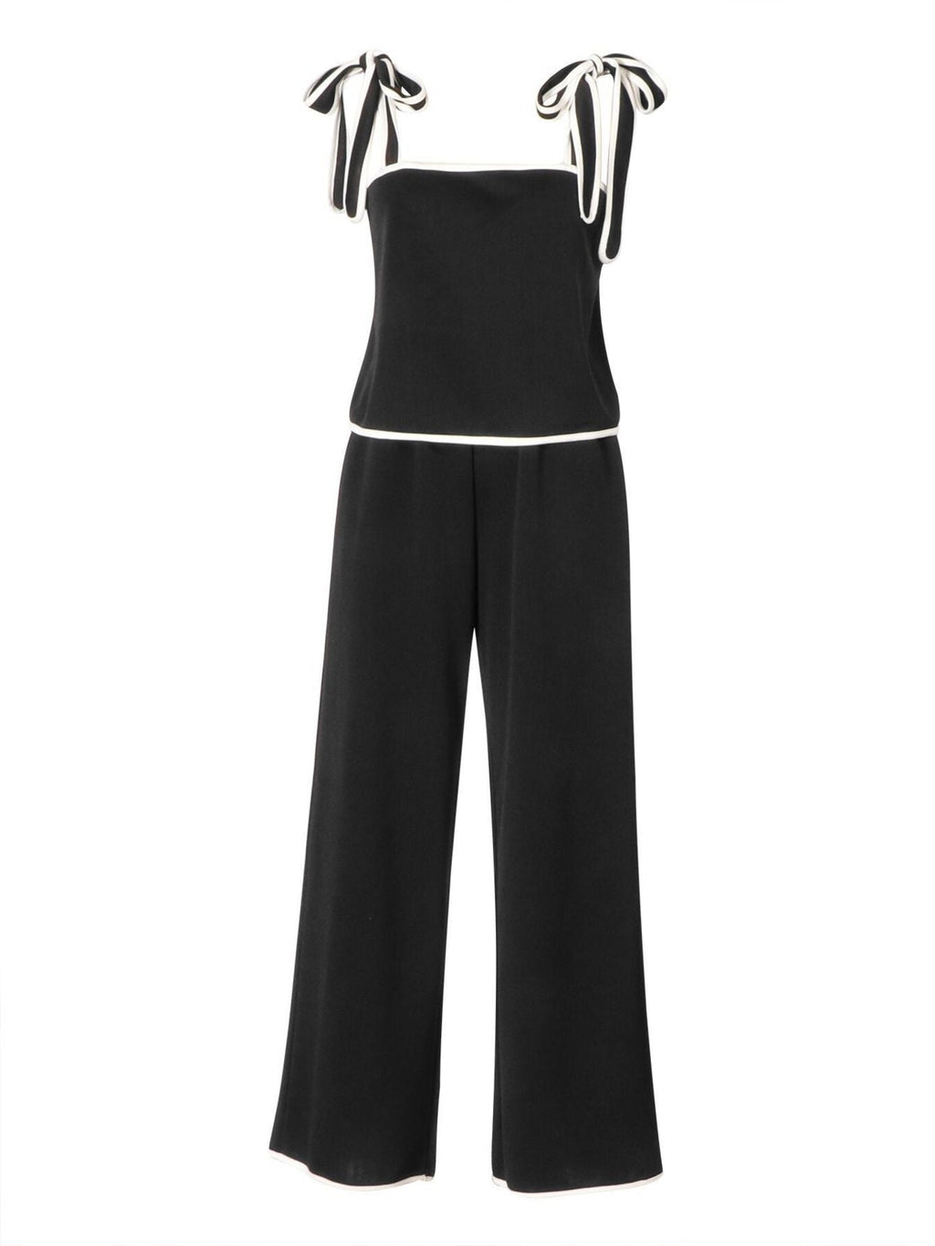 Tie Shoulder Cami and Wide Leg Pants Set