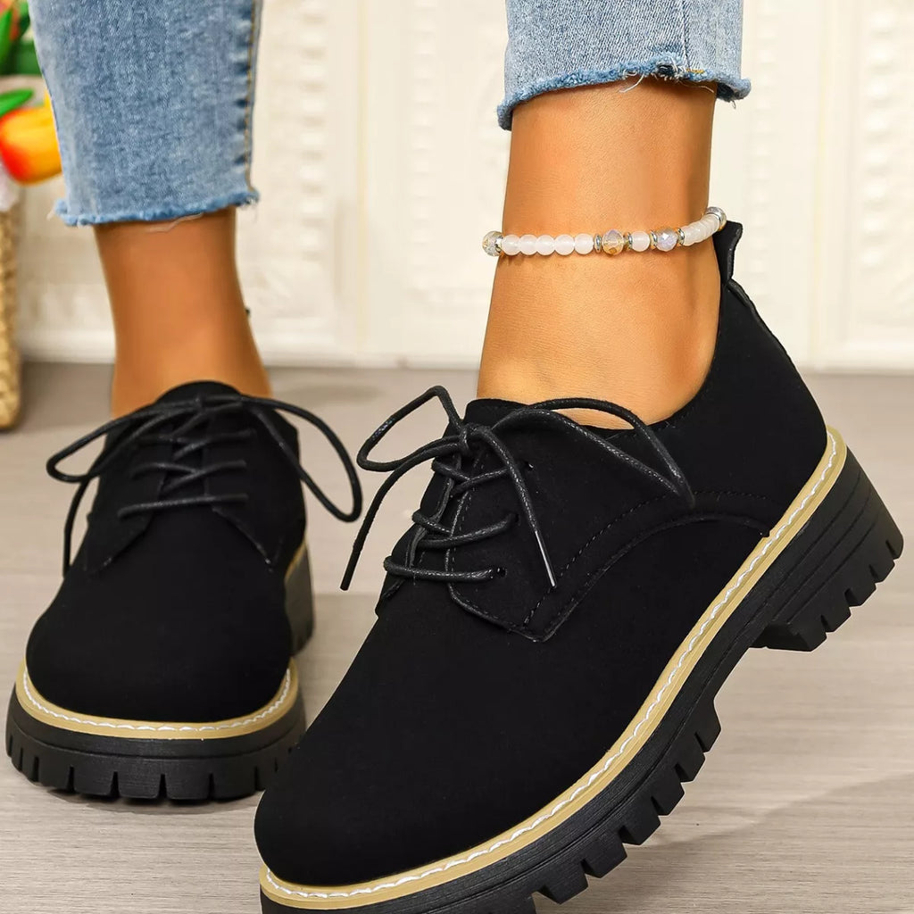 Lace-Up Platform Loafers