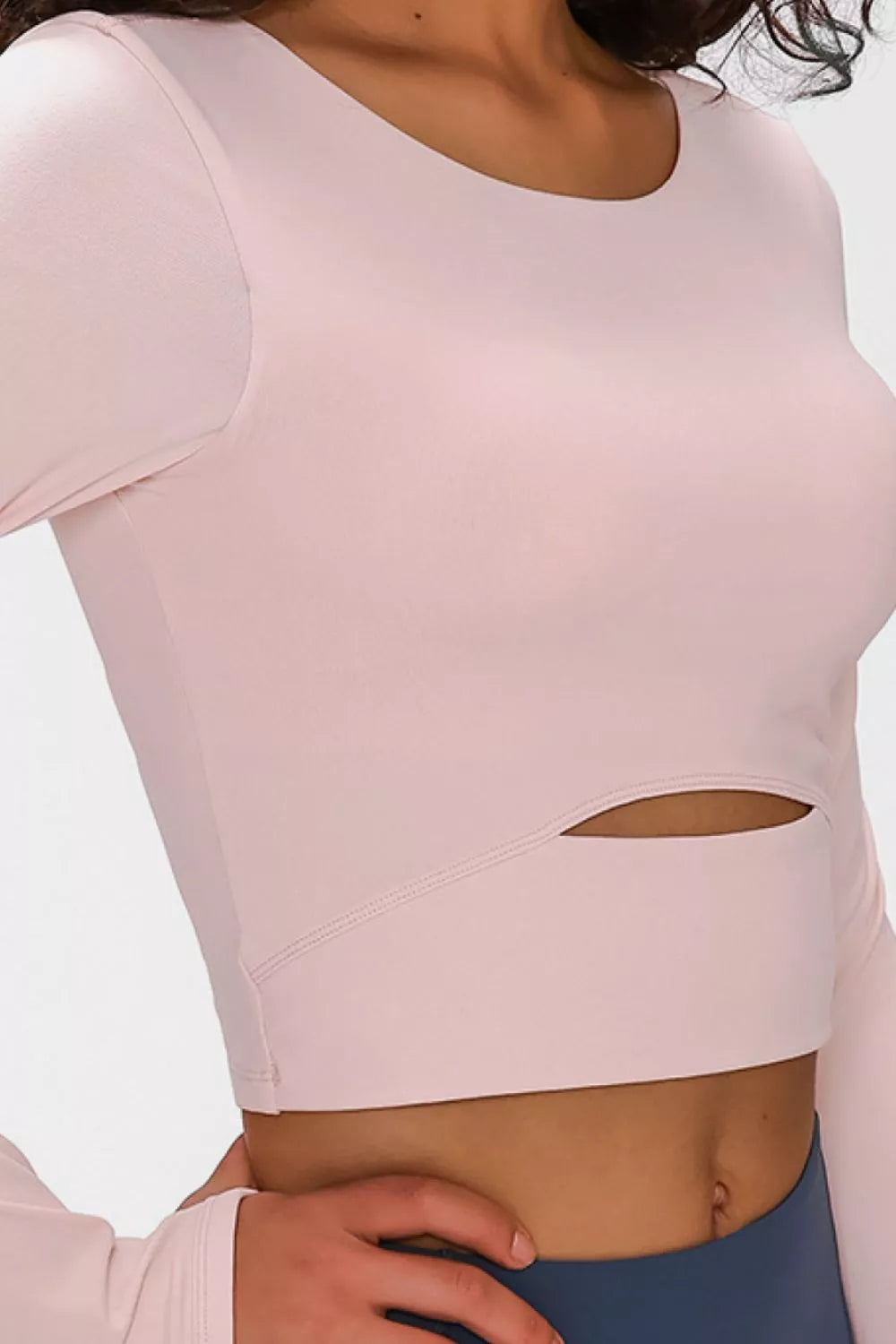 Millennia Long Sleeve Cropped Top With Sports Strap