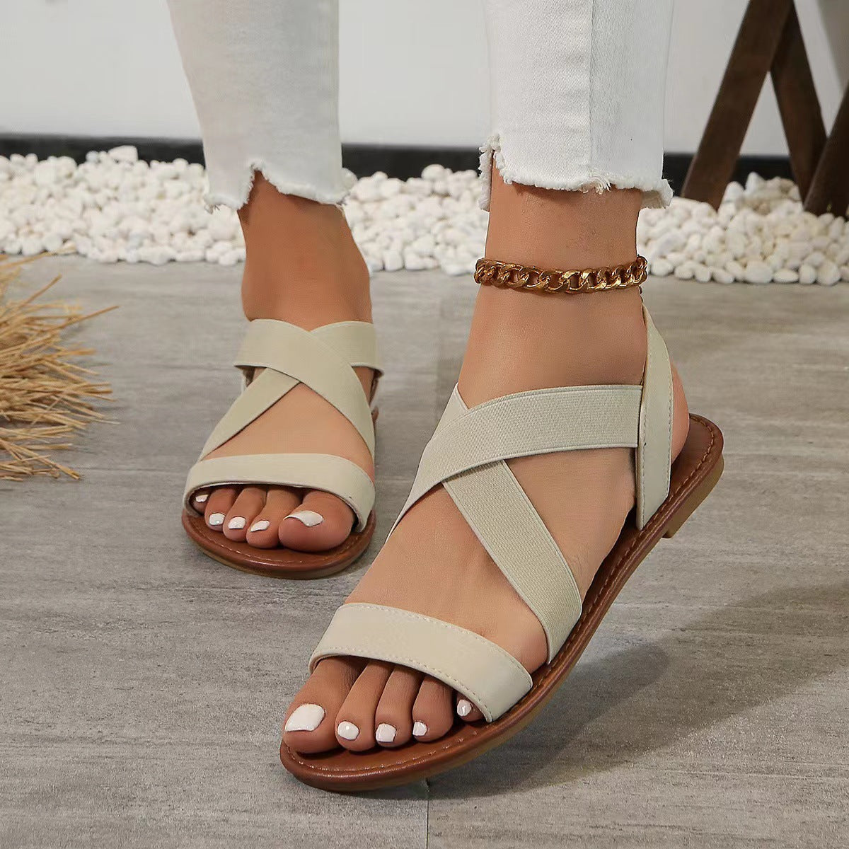 Open Toe Crisscross Sandals