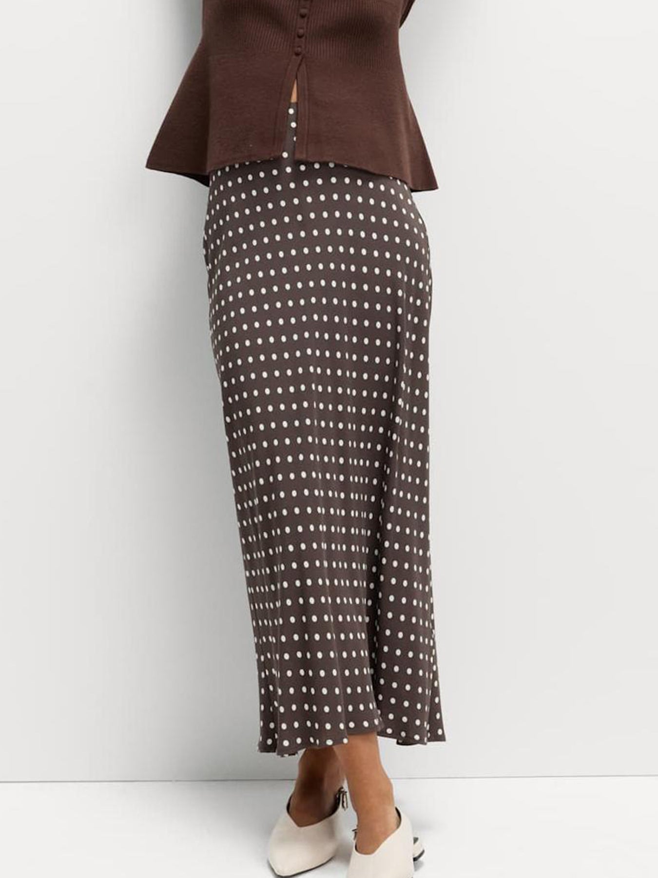 Polka Dot Midi Skirt