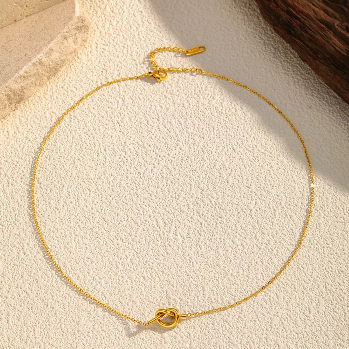 18K Gold-Plated Knot Pendant Necklace