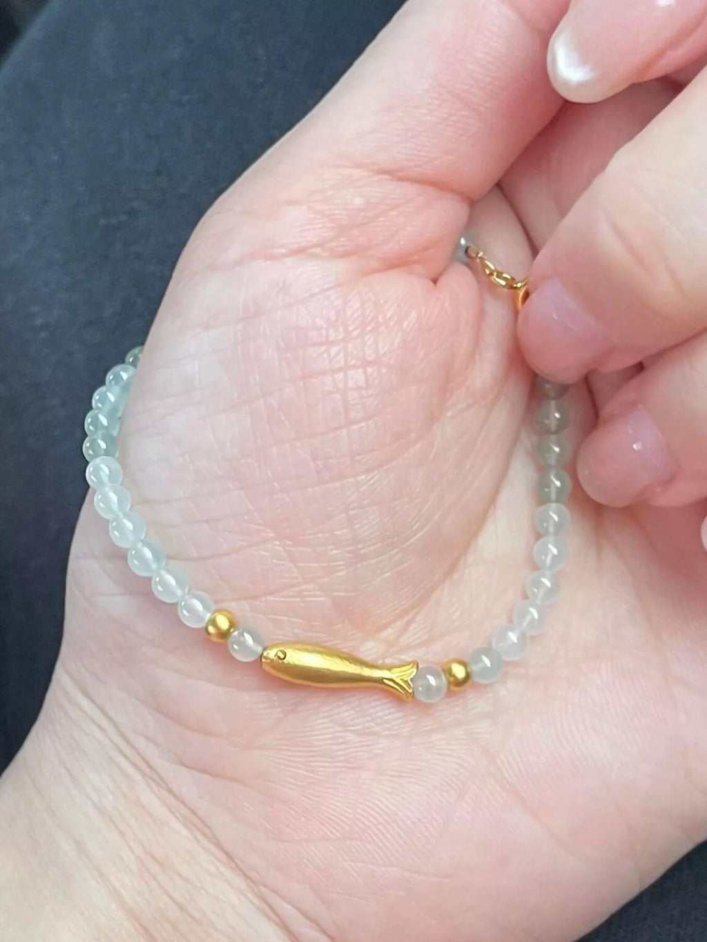 18K Gold-Plated Fish Beaded Bracelet