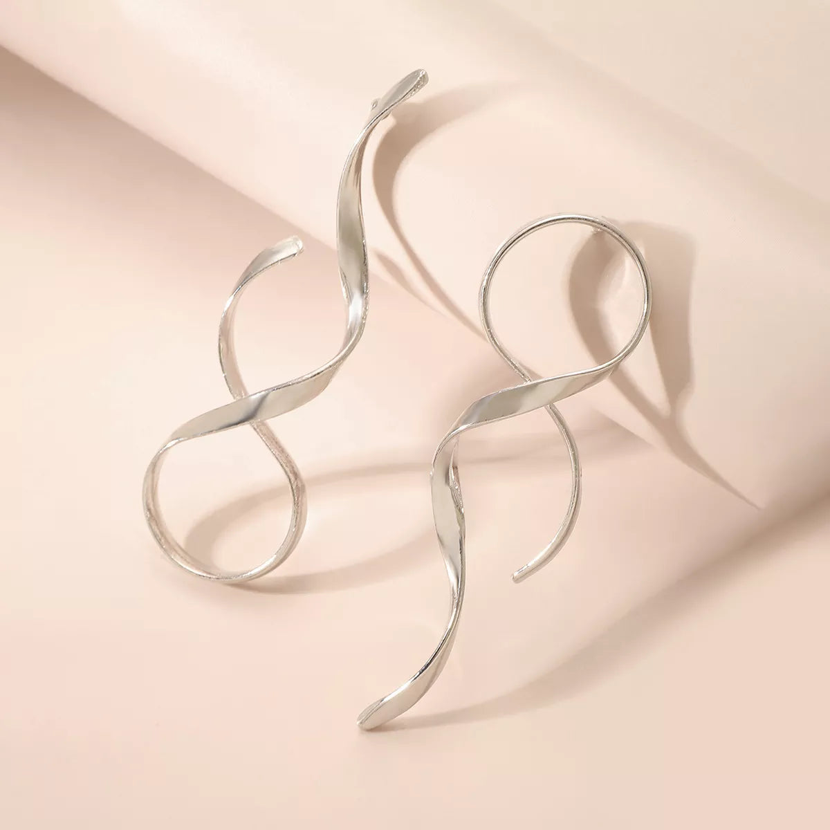 Alloy Spiral Drop Earrings