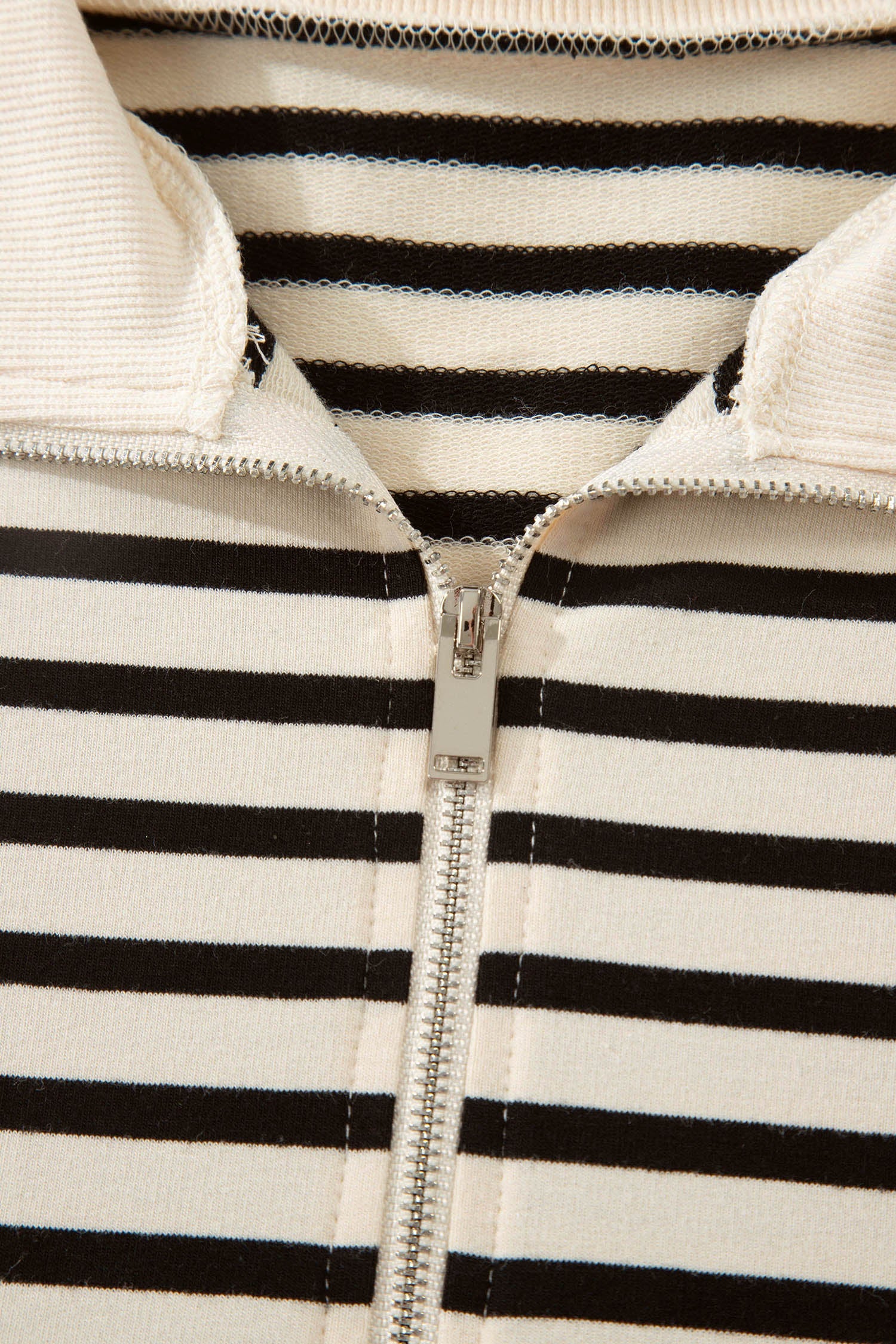 Stripe Colorblock Zip Polo & Drawstring Shorts Set