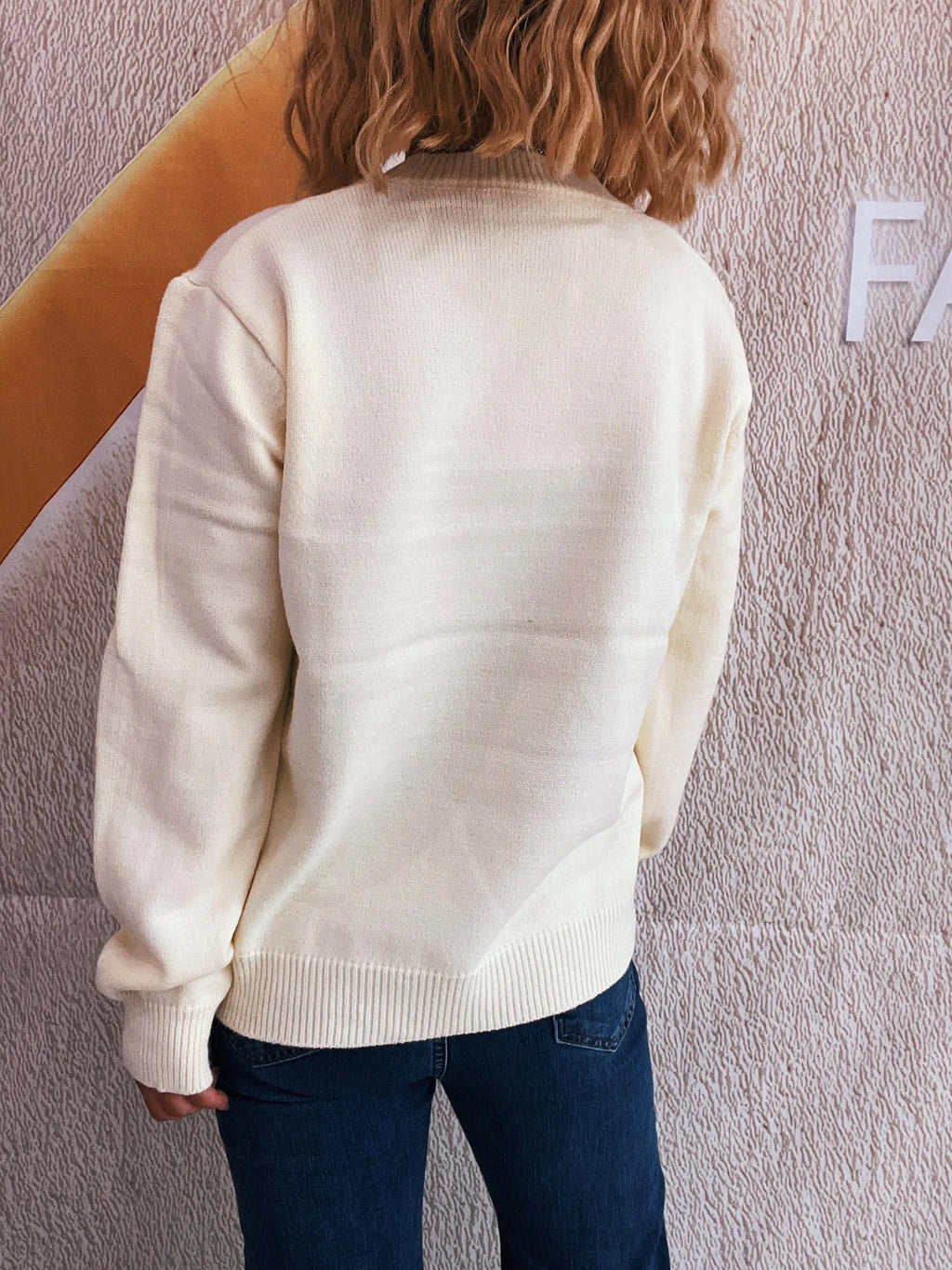 Striped Round Neck Long Sleeve Sweater