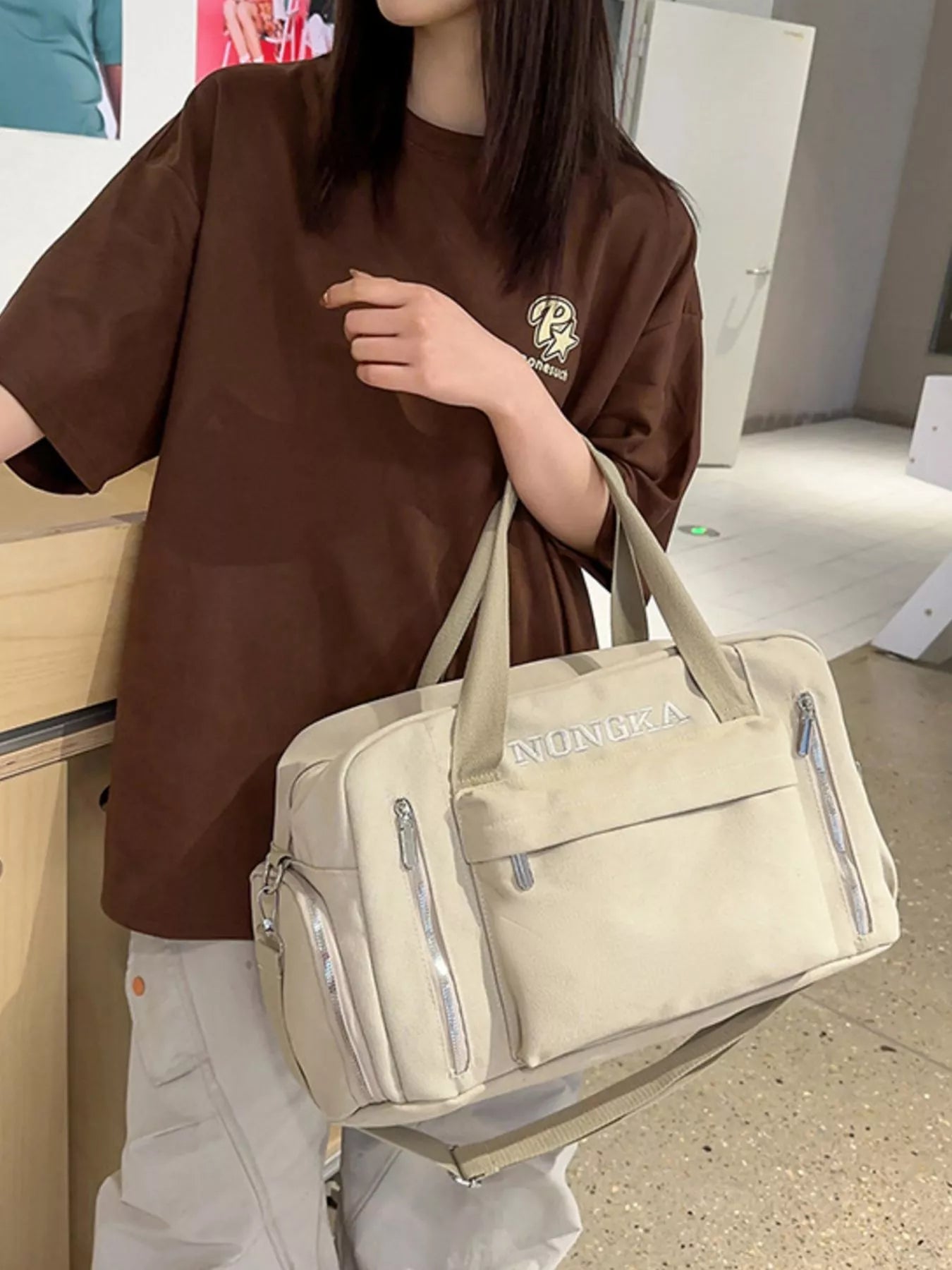 Canvas Multiple Pockets Travel Bag