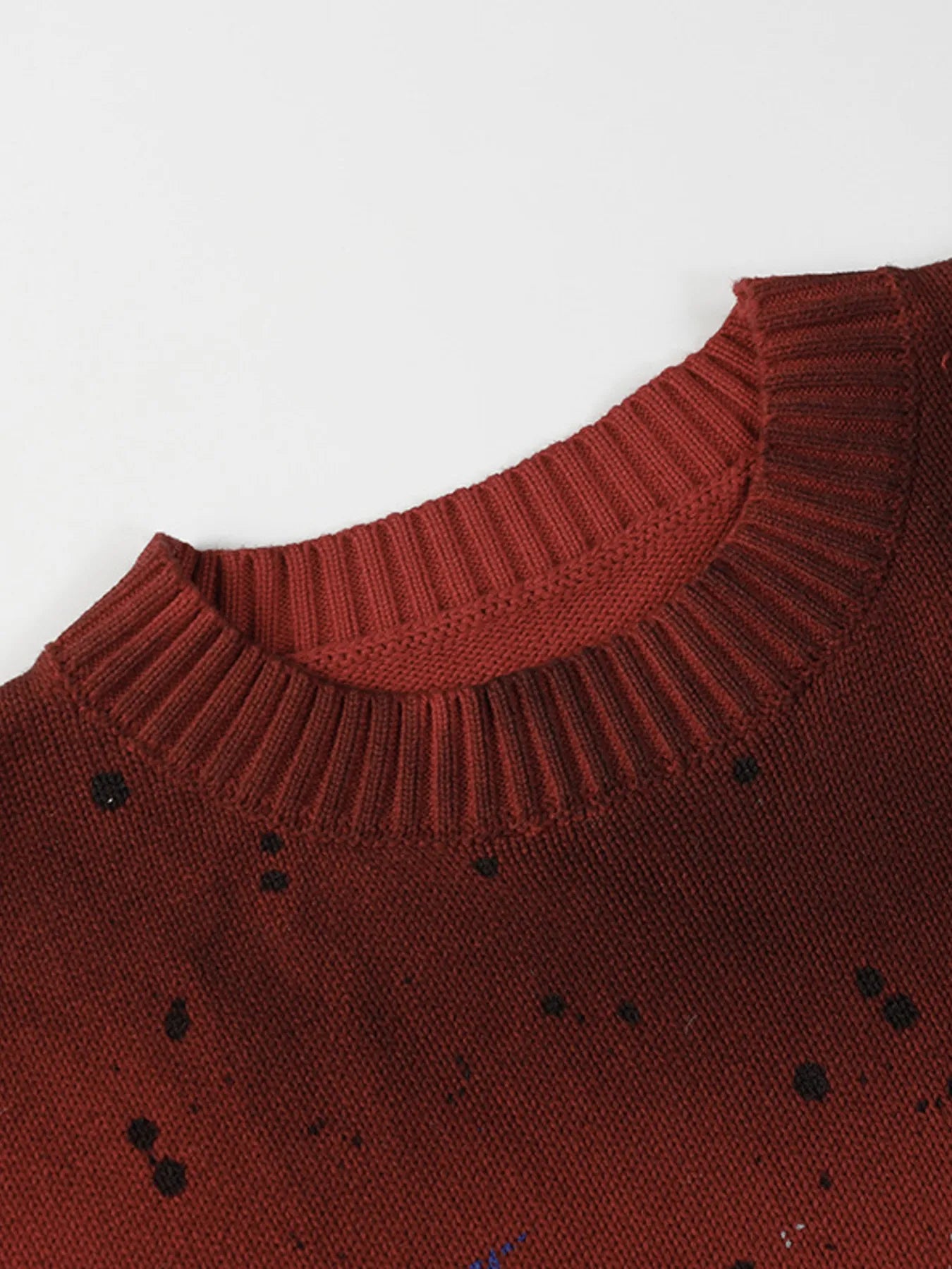 Men's Letter Round Neck Long Sleeve Sweater