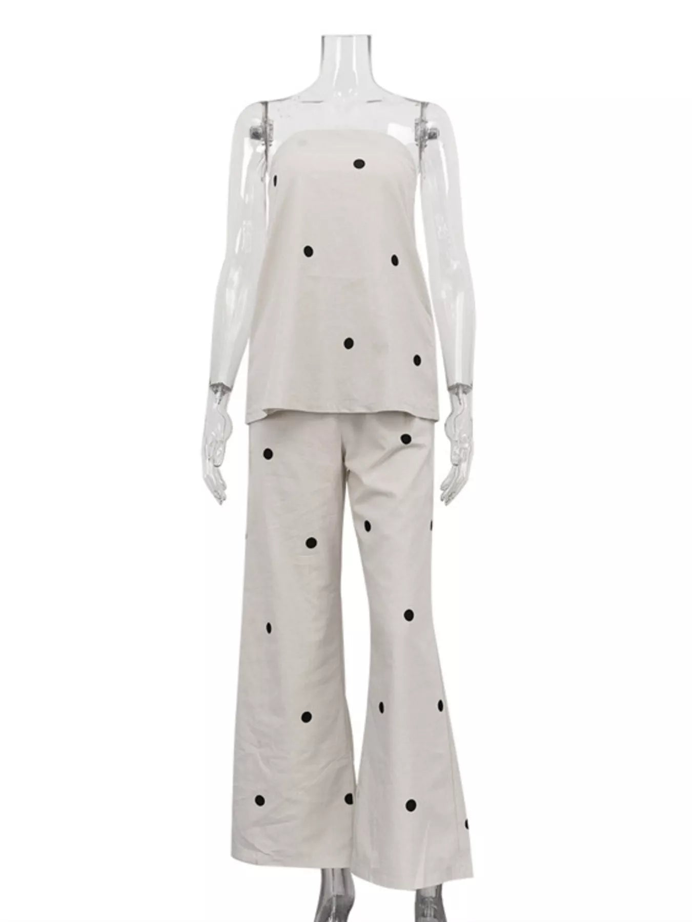 Polka Dot Tube Top and Pants Set