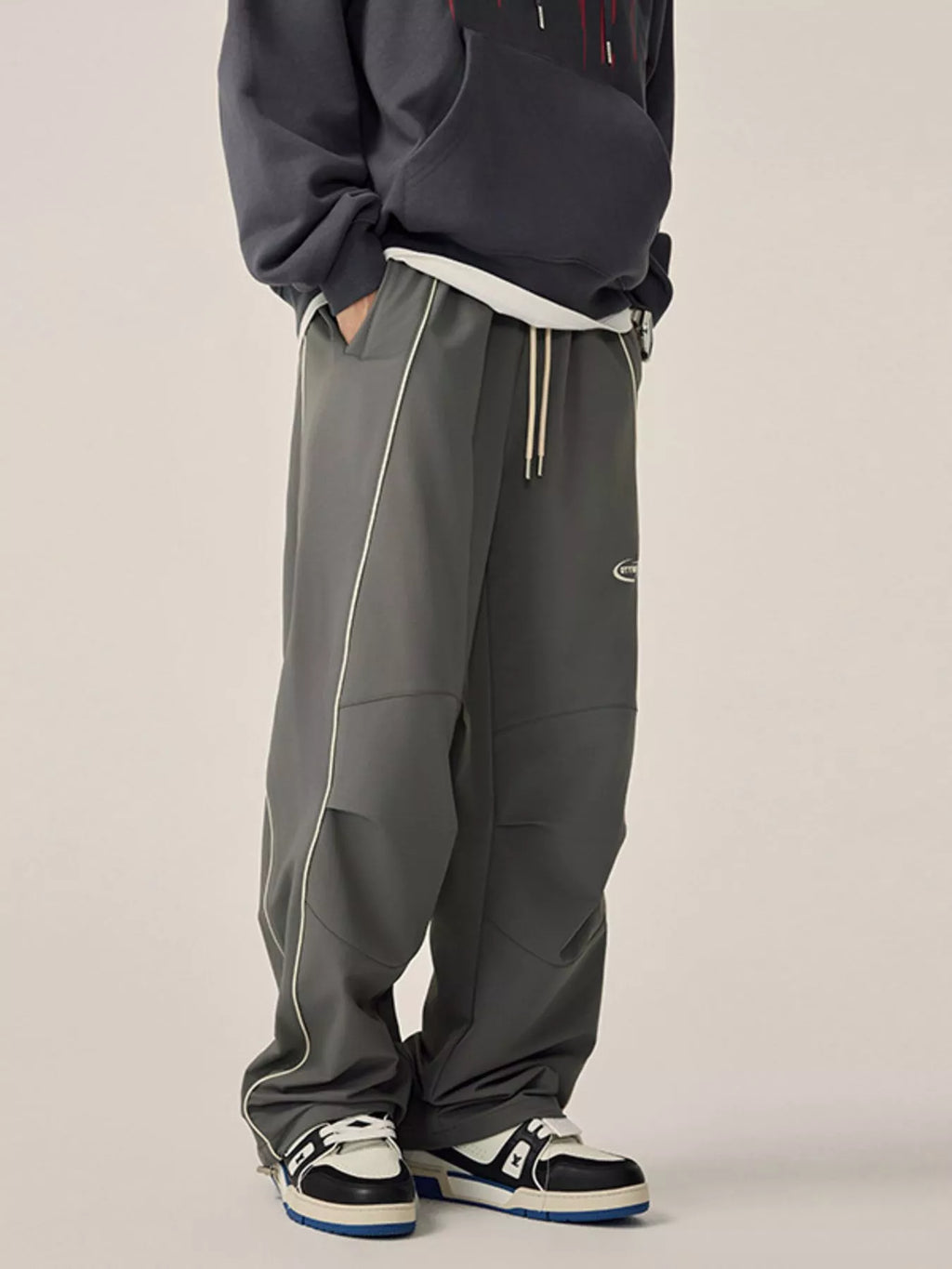 Men's Drawstring Wide Leg Pants