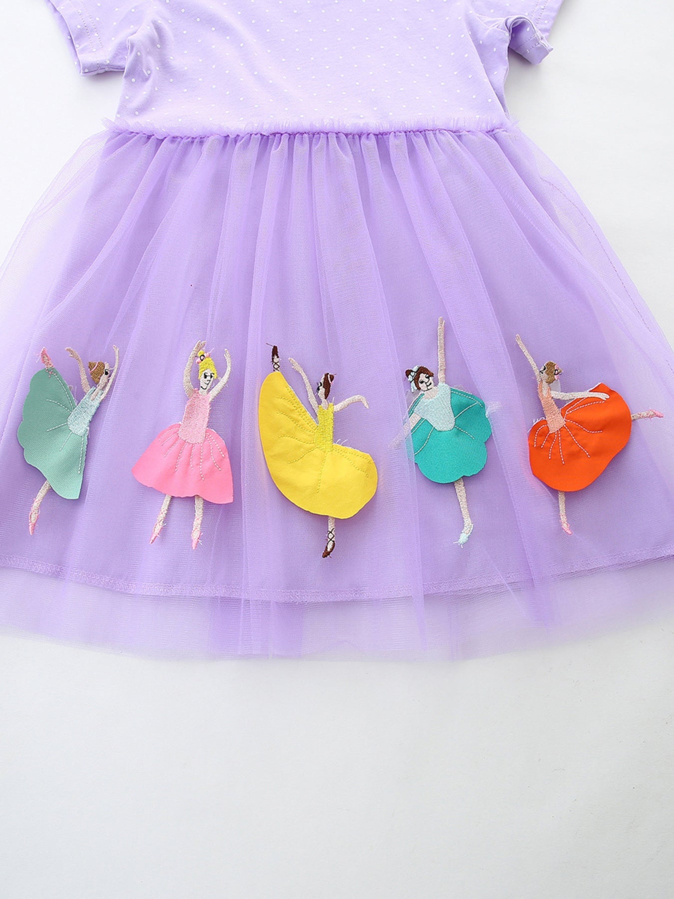 Children's Ballet Dancer Embroidered Tulle Dress