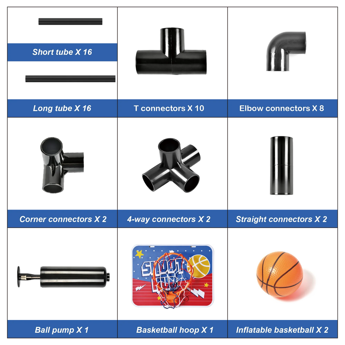 Kids Basketball Arcade Game Indoor Basketball Hoop Set with 2 Balls & Pump Foldable Shooting Game Toy for Toddlers Children Ages 3+