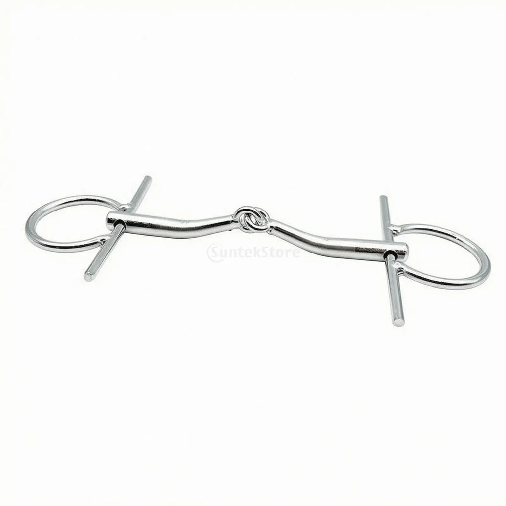 H-Shaped Horse Bit Straight Cheek Cheek Pieces Stainless Metal Riding Gear Golden Finish Finish Bridle Hardware