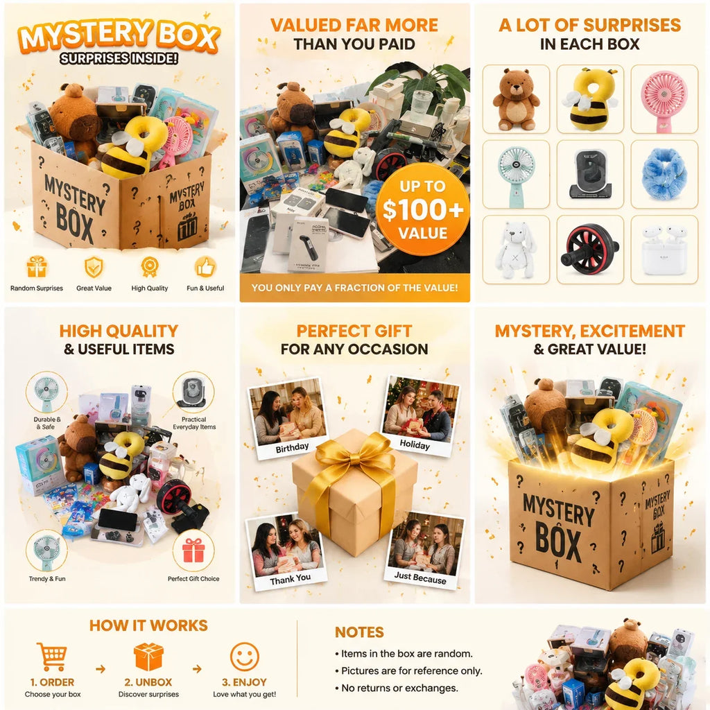 Random Mystery Gift Box – Surprise Accessories Lucky Pack, Best Value Blind Box, Fun Unboxing Unique Treasures