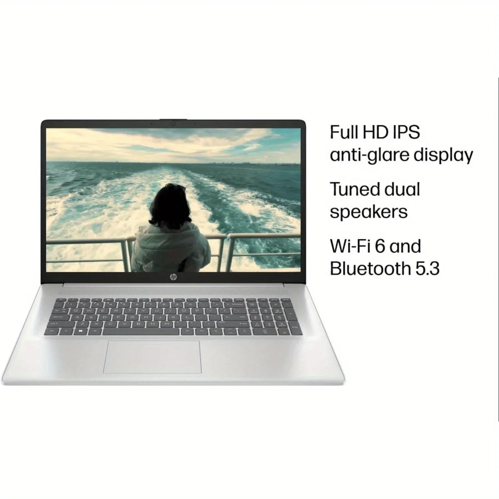 HP 17.3" Touchscreen Business Laptop, Amd Ryzen 5 7530U, Up to 16GB DDR4 RAM, 1TB SSD, Wi-Fi 6, Windows 11 Home, Natural Silver