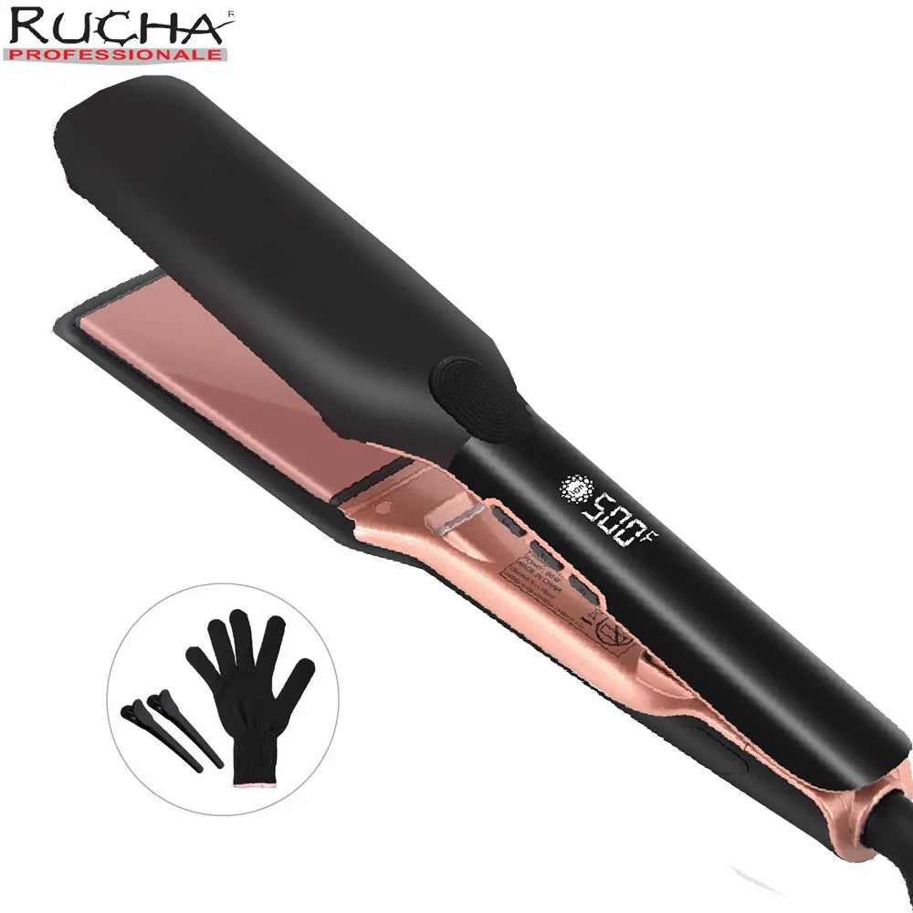 500F Hair Straightener High Temperature Flat Irons Wide Plate Plasma