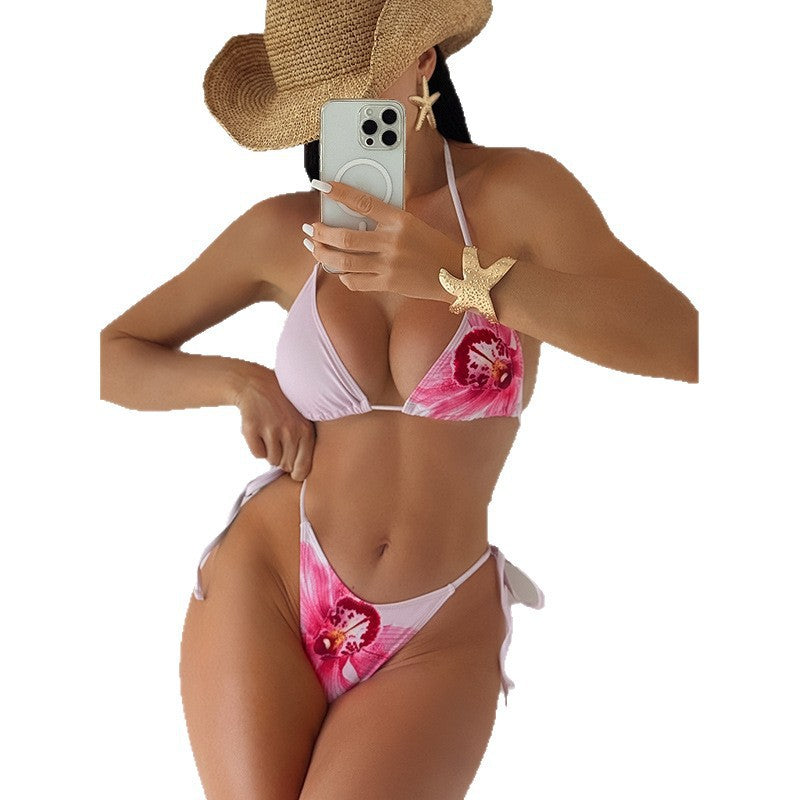 Sleeveless Belted Bikini Set Swimwear for Women