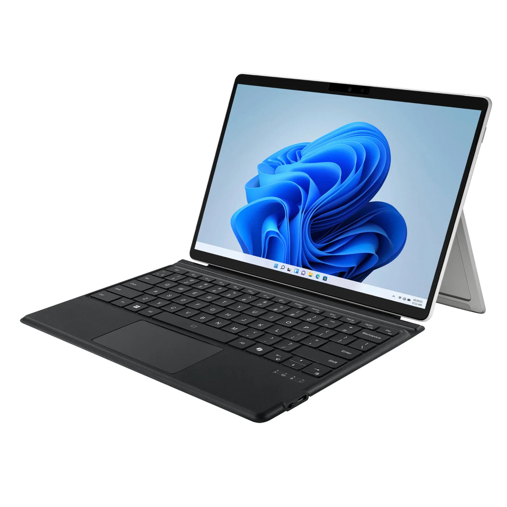 Bluetooth Keyboard with Touchpad for Surface Pro 3/4/5/6/7, Ultra-Slim Magnetic Stand Cover with Quiet Scissor Switch Keys and Rechargeable Battery