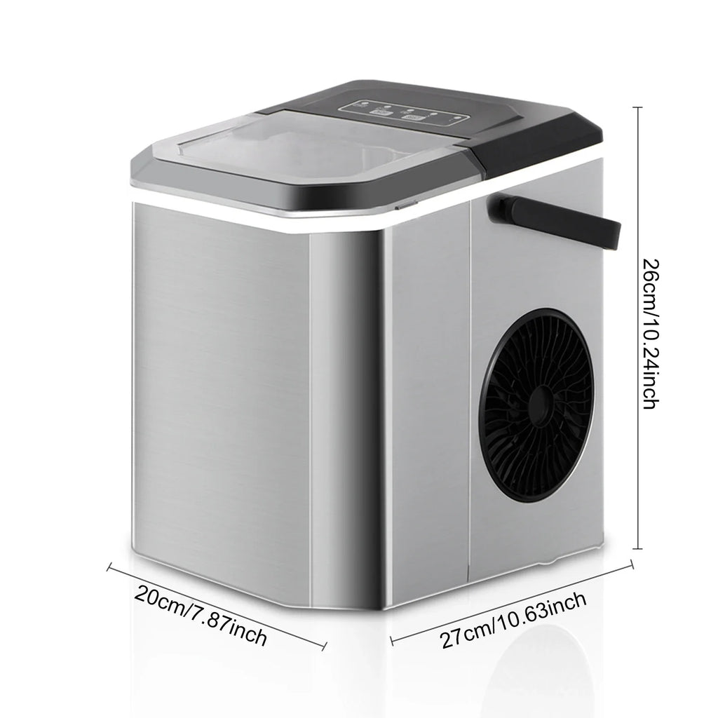 Electric Ice Machine Commercial Quick Ice Cube Maker Countertop Mini Ice Maker Machine for Camping Office Kitchen Home Party Bar